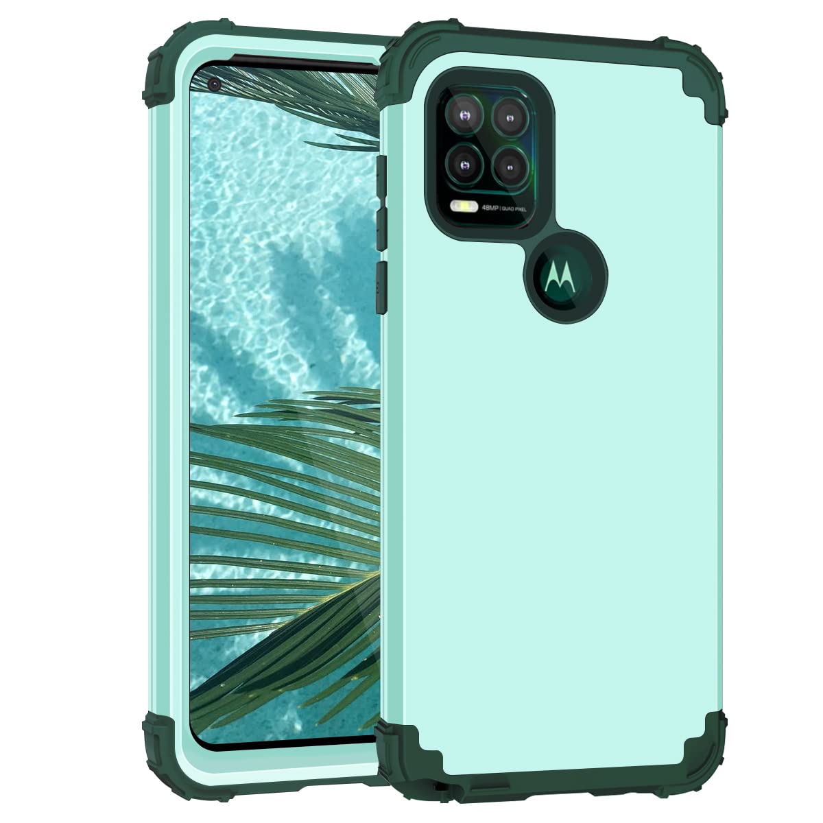 Casewind Case For Moto G Stylus 5G Case,Marble Rose Gold Women Girl 3 In 1 Hard Pc Soft Silicone Rugged Bumper Heavy Duty Hybrid