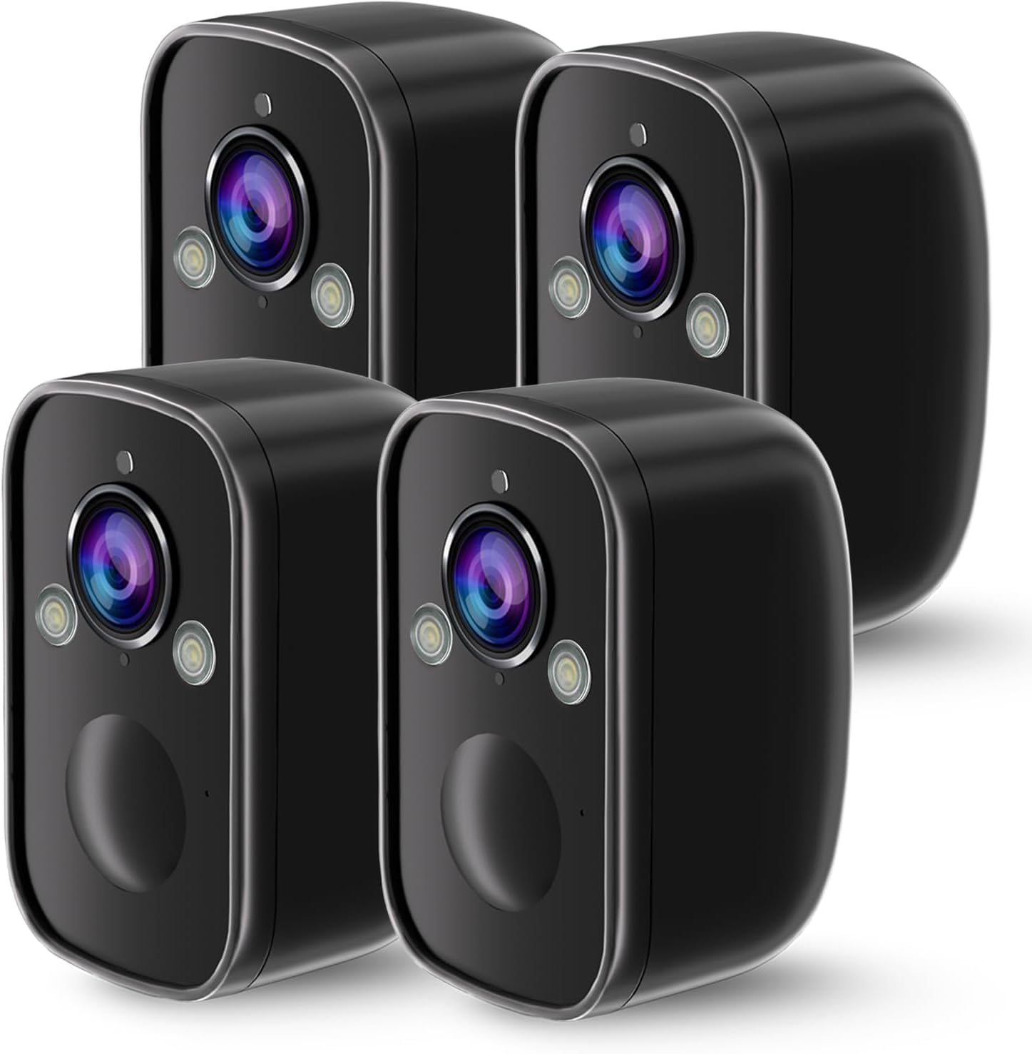 Rraycom 4Pack Security Cameras Wireless Outdoor For Home Security, 2K Battery Powered Motion Detection Spotlight Siren Alarm Sec