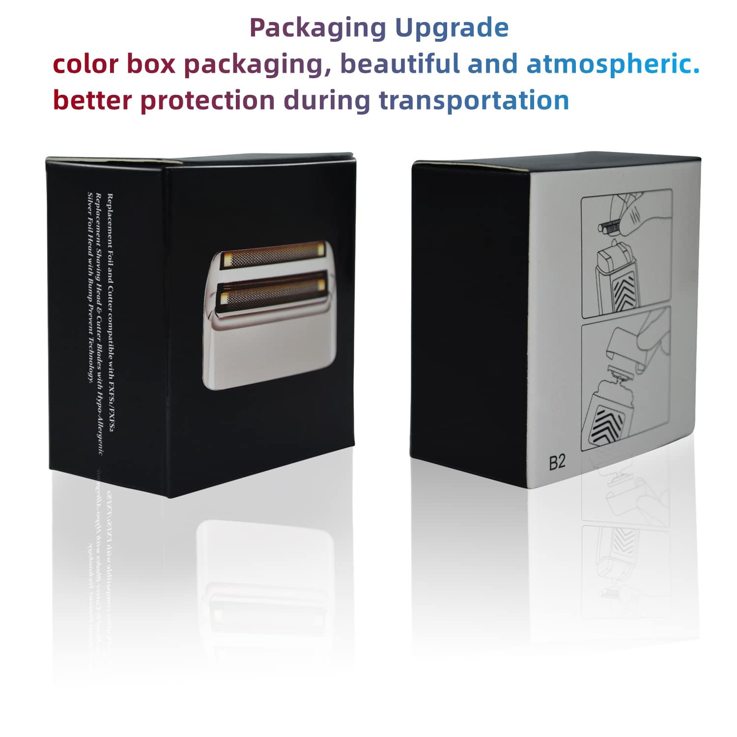 2 Pack Shaver Replacement Foil And Cutters Compatible With Babylisspro Double Fxfs2 Metal Shaver Foil Replacement,Rose Gold