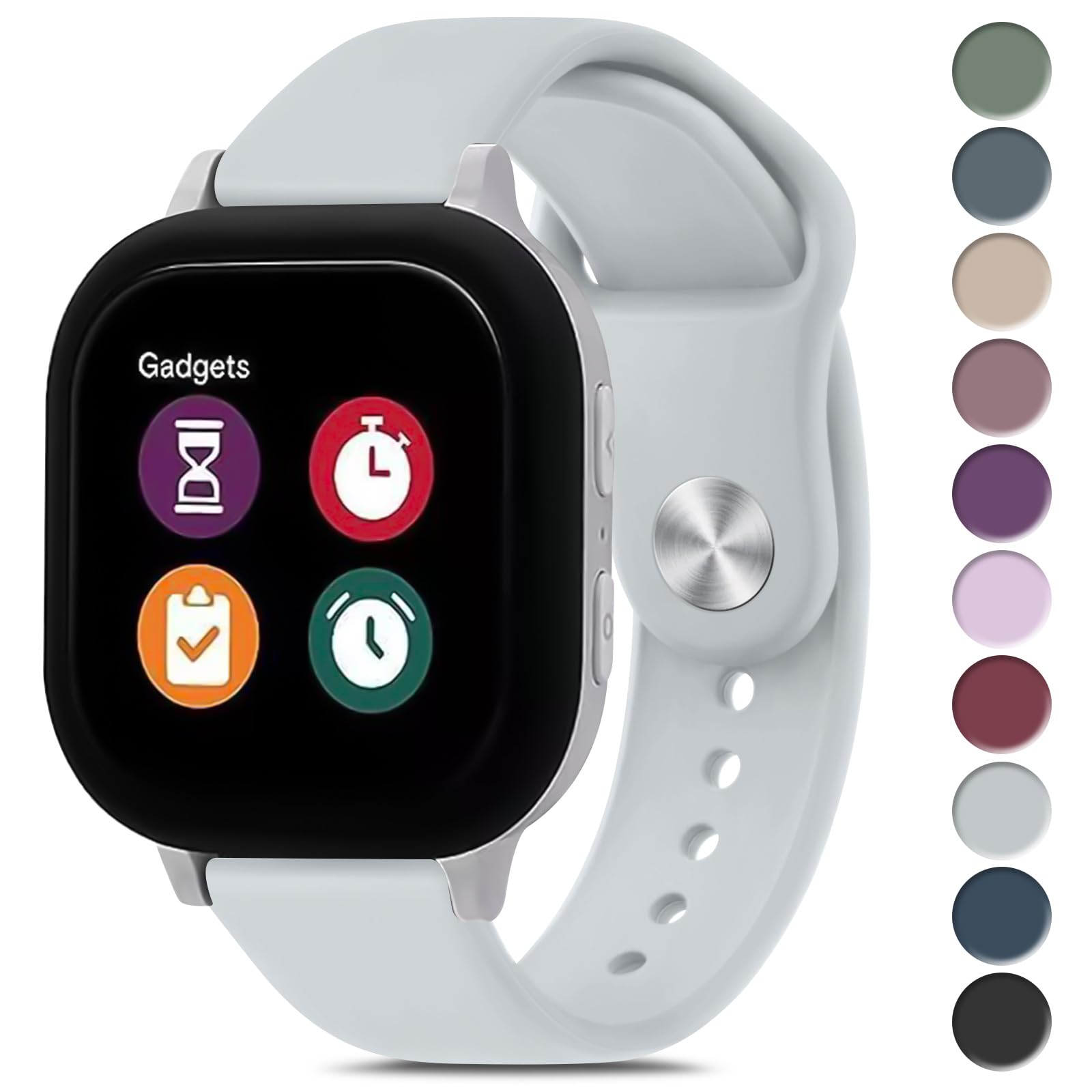 Meliya Bands For Gizmo Watch 3 2 1 Bands, 20Mm Quick Release Soft Silicone Sport Replacement Watch Strap For Verizon Gizmo Smart