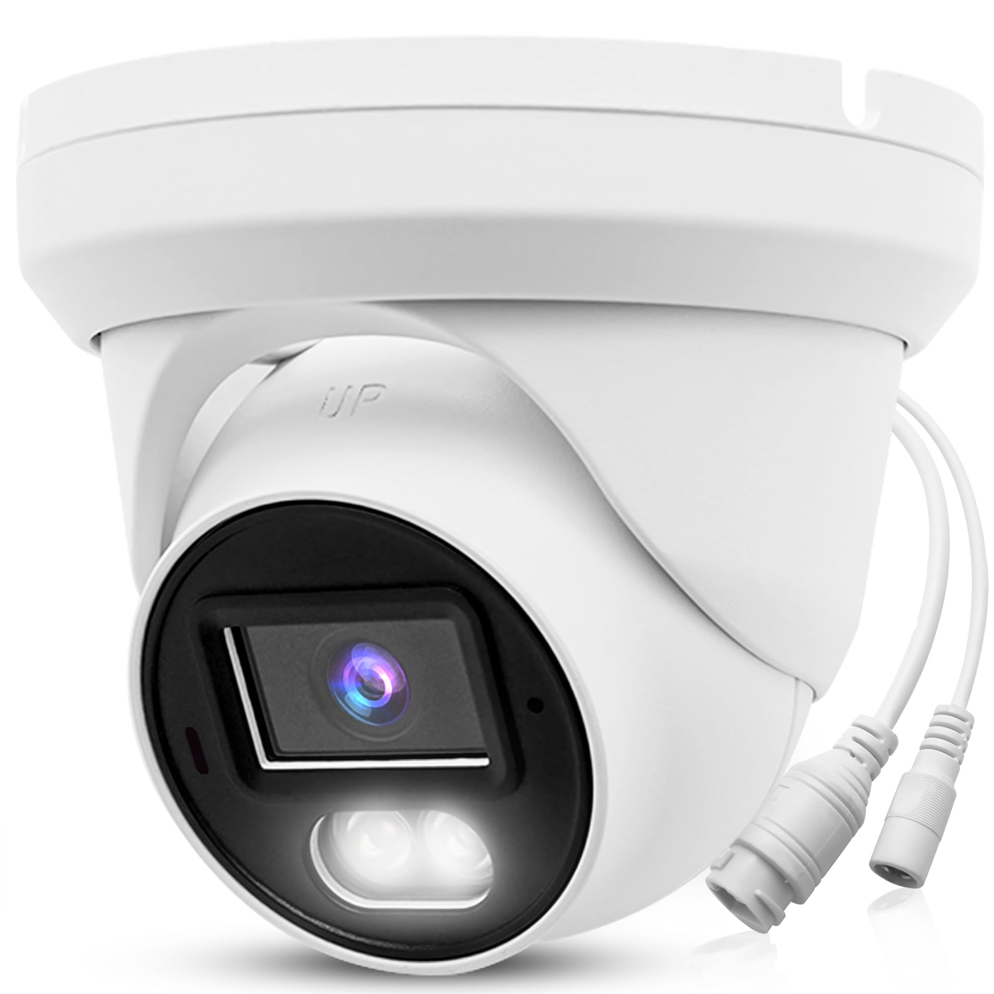 Real HD 8MP 4K PoE IP Full Color Night Vision Security Camera Outdoor, 2.8mm Wide Angle, H.265, Waterproof IP66, Metal Housing T