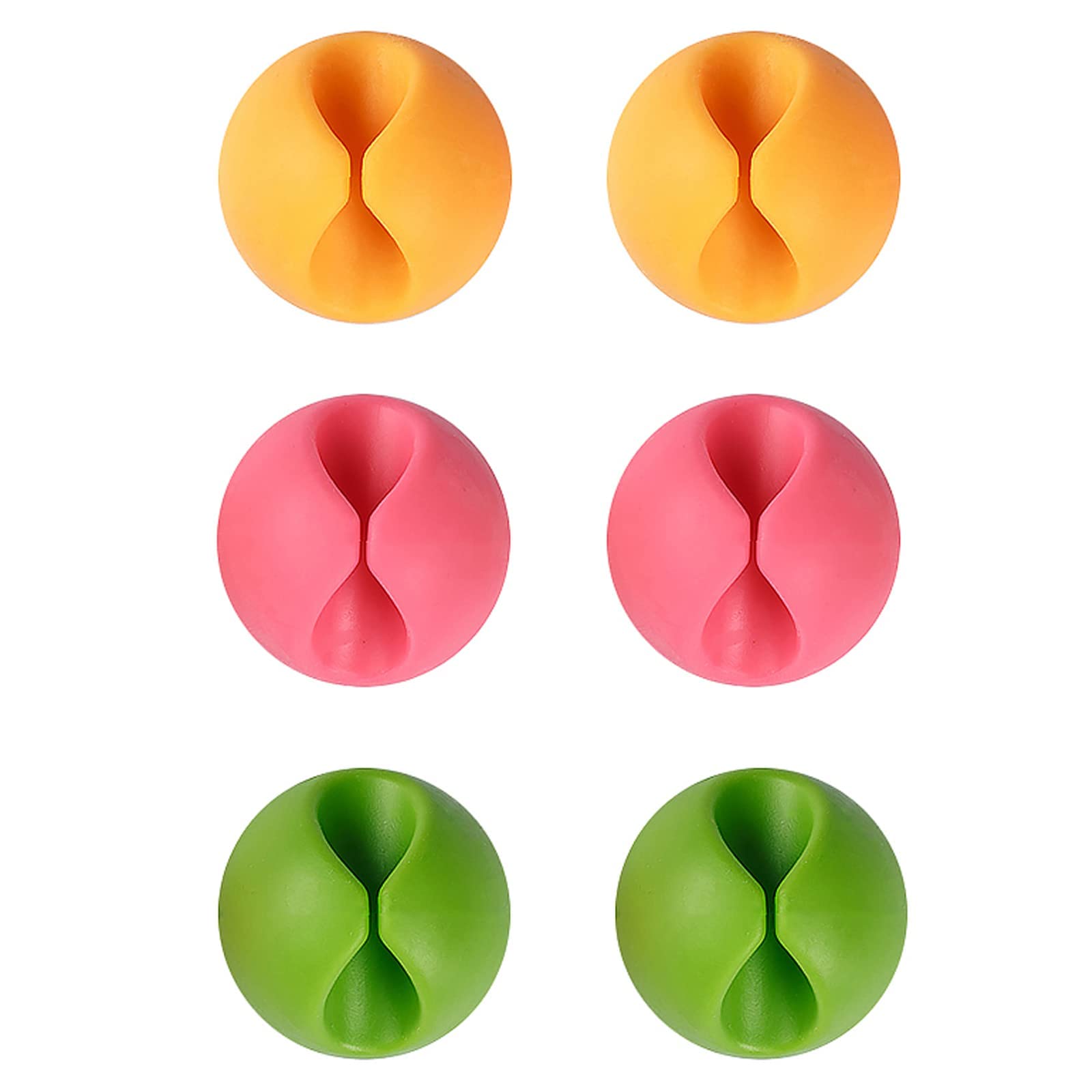 Shintop Cable Clips, Desk Cable Drop, Desk Wire Clips For All Your Computer, Electrical, Charging Or Mouse Cord (Colorful,6Pcs)