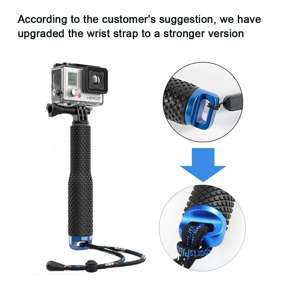 Alsukeay Selfie Stick Extendable Hand Grip Handheld Monopod Aluminum Telescopic Pole (7 19 Inch) Compatible With Gopro Hero 11 1