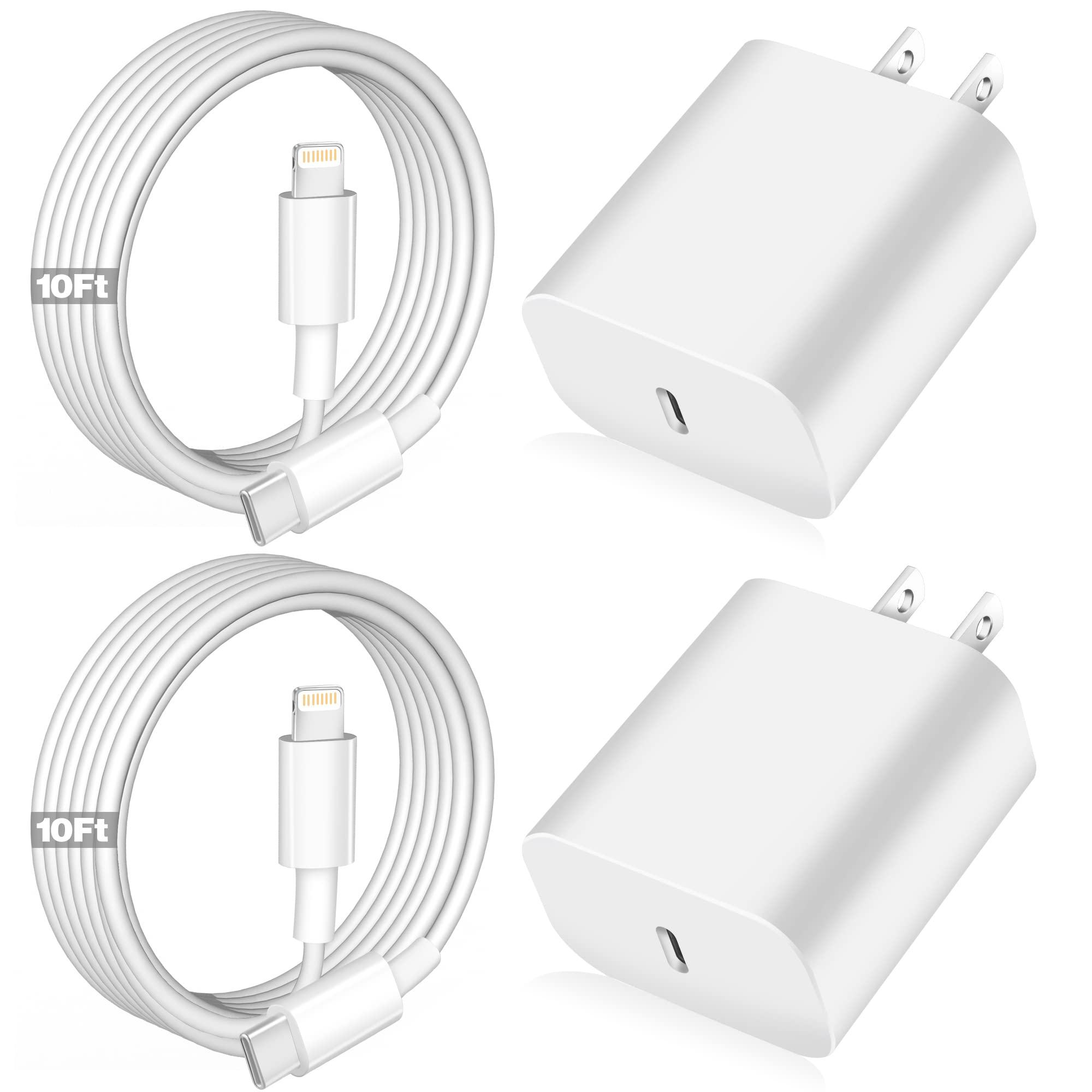 Iphone Fast Charger,Apple Charger Super Quick Iphone Charger Fast Charging,2Pack 10Ft Long Type C To Lightning Cable Cord Usb C