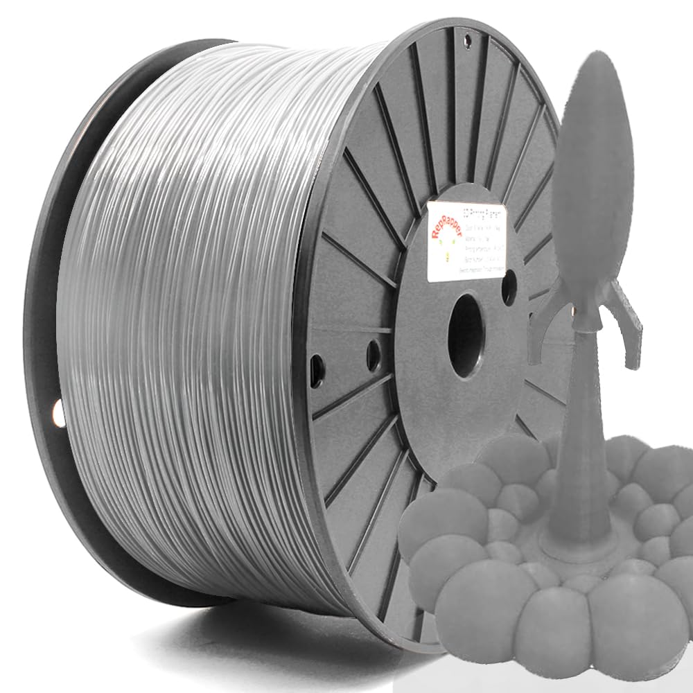Reprapper Gray Mpla (Modified Pla) Extra Strong Pla Plus Filament For 3D Printer 1.75Mm ( 0.03Mm) 6.6Lbs (3Kg)