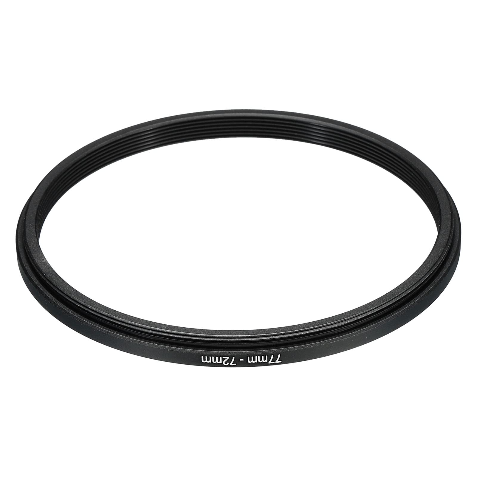 Patikil 77Mm 72Mm Metal Step Down Ring, Camera Lens Filter Adapter Ring Aluminum Filter Adapter Ring For Camera Lenses Hood, Bla