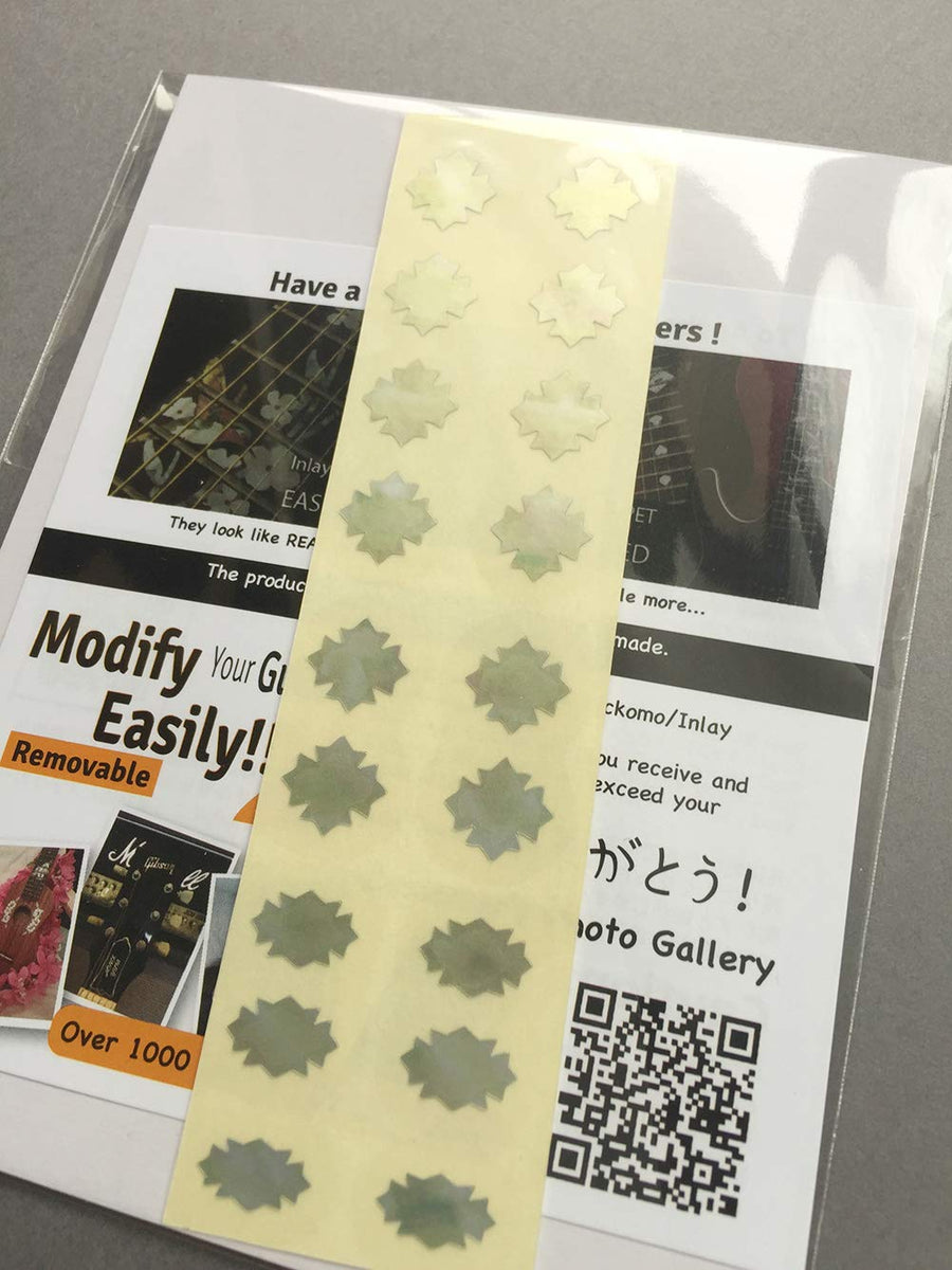 Traditional Snowflake (Aged White Pearl) Guitar Bass Ukulele Inlay Sti ...