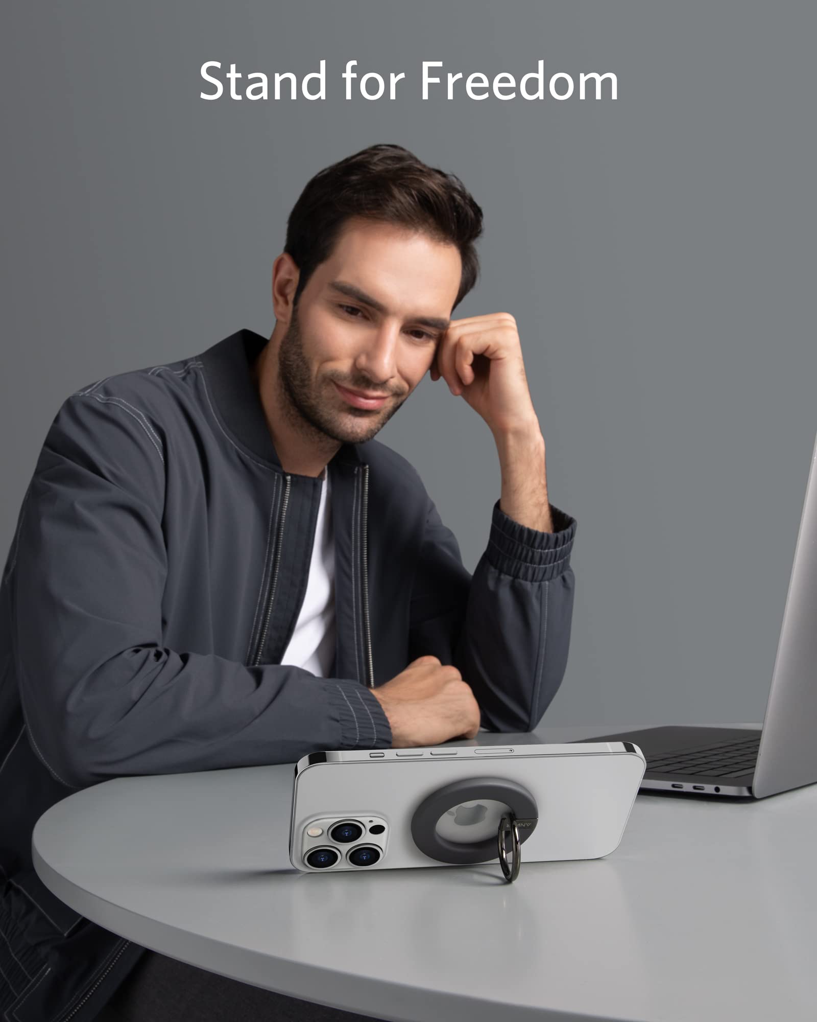 Anker Magnetic Phone Grip, Maggo 610 Ring Holder, Adjustable Kickstand, Only For Iphone 16/16 Plus/16 Pro/16 Pro Max/15/14/13/12