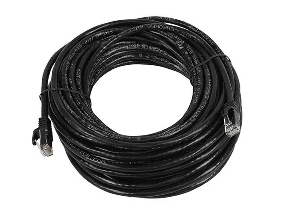 Monoprice Cat6 50Ft Black Patch Cable Utp 24Awg 550Mhz Pure Bare Copper Snagless Rj45 Flexboot Series Ethernet Cable