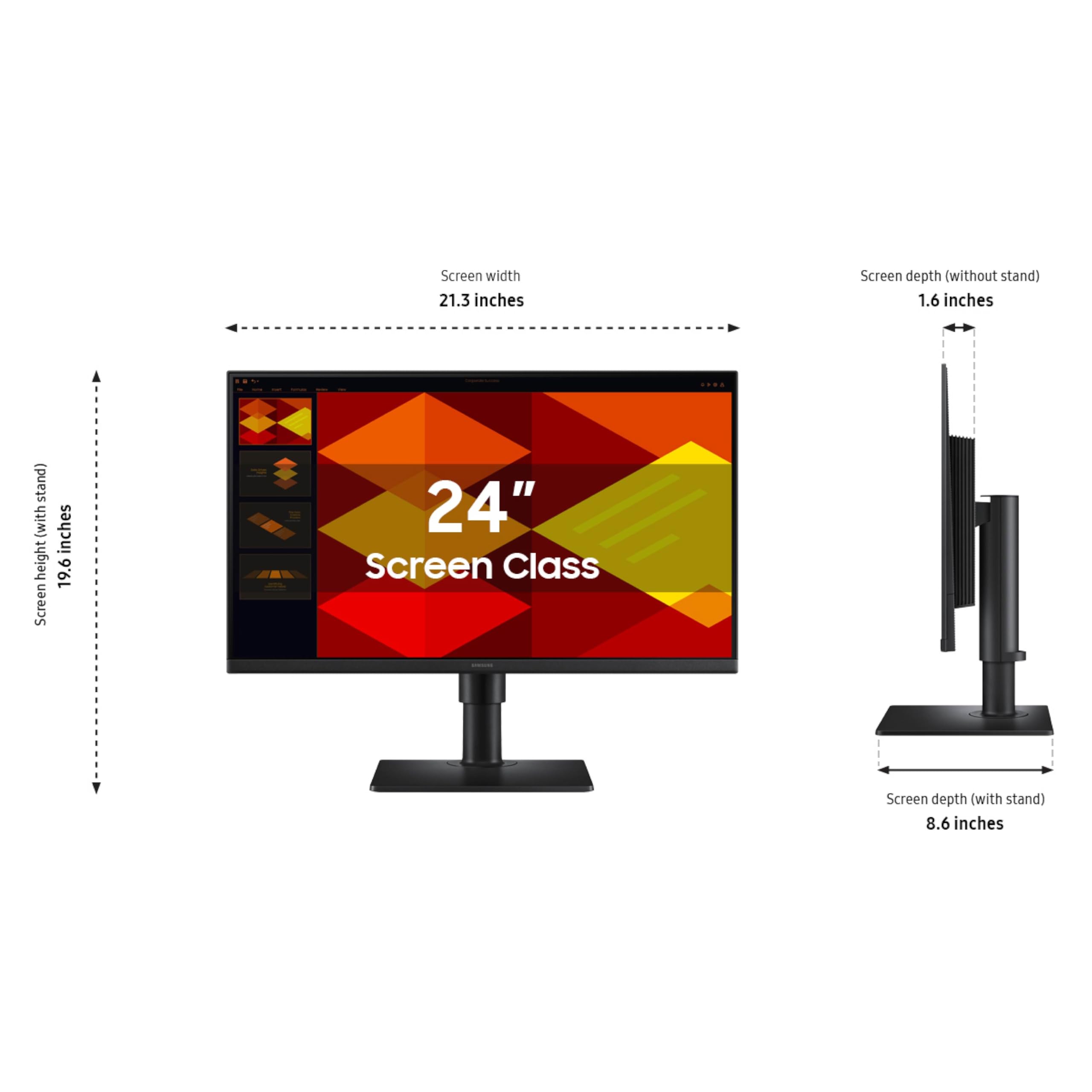 Samsung 24    (S40Gd) Borderless Business Monitor With Ips Panel, 100Hz Refresh Rate, Eye Saver Mode, Ergonomic Design, Game Pic