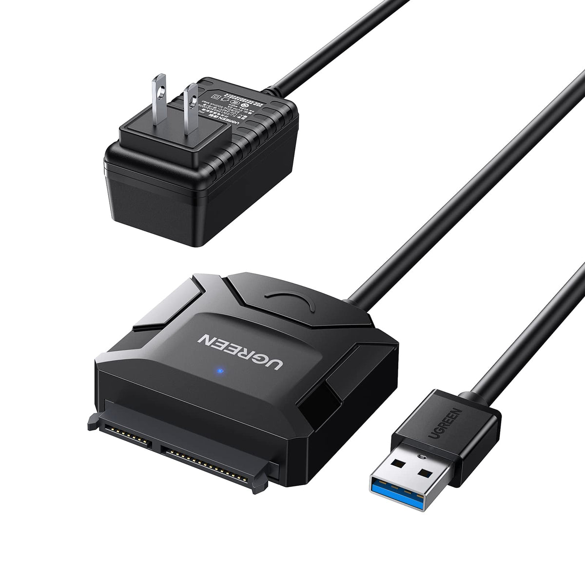 Ugreen Sata To Usb 3.0 Adapter Cable For 3.5 2.5 Inch Ssd/Hdd Hard Drive Reader Sata Iii Hard Drive Disk Converter Support Uasp