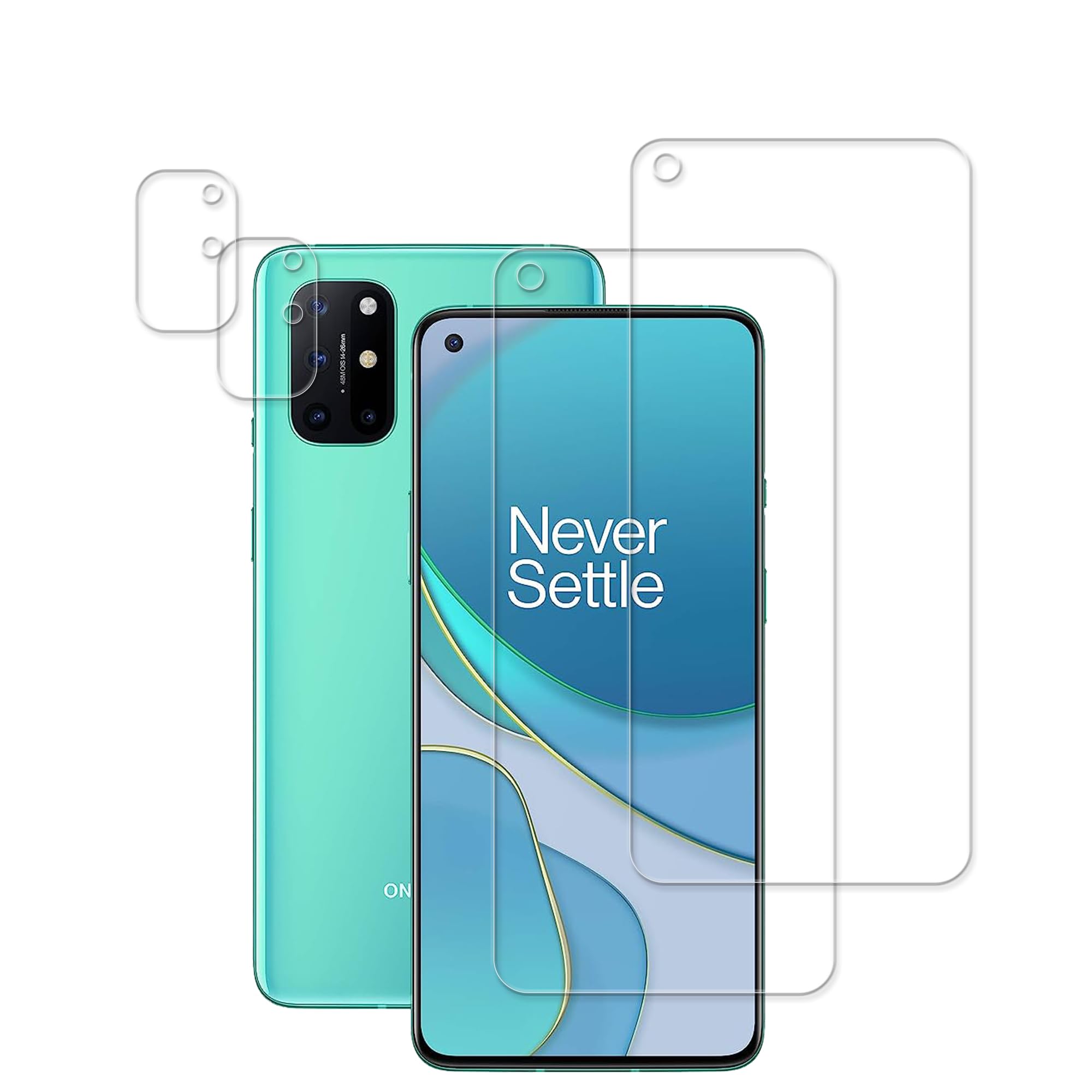 Hkkais Designed For Oneplus 8T 5G Tempered Glass Screen Protector 2 Pack Camera Lens Protector Film 2 Pack