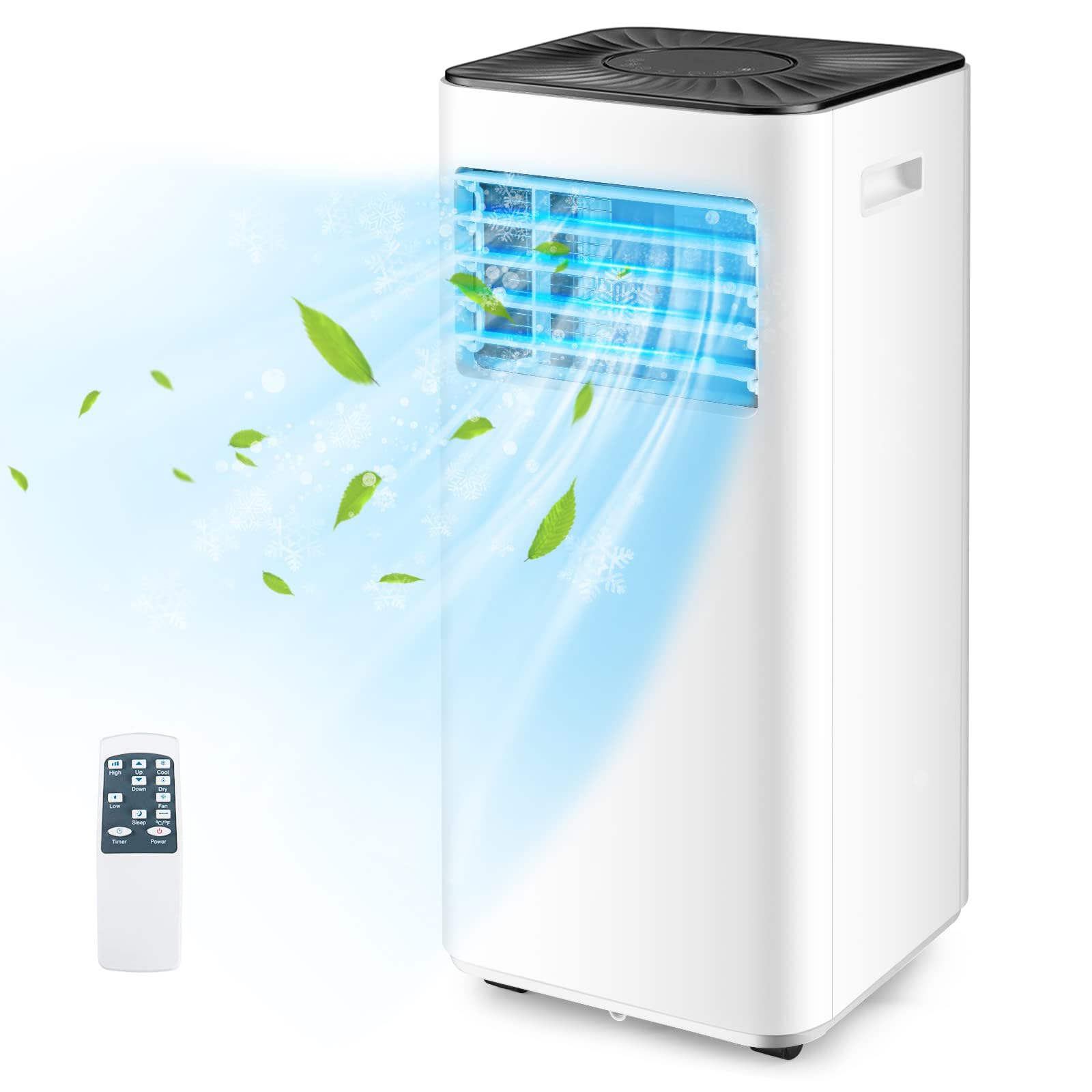 Dortala Portable Air Conditioner 10000 Btu, 3 In 1 Ac Unit With Dehumidifier, Fan Modes, 24H Timer, Remote Control, Window Kit,