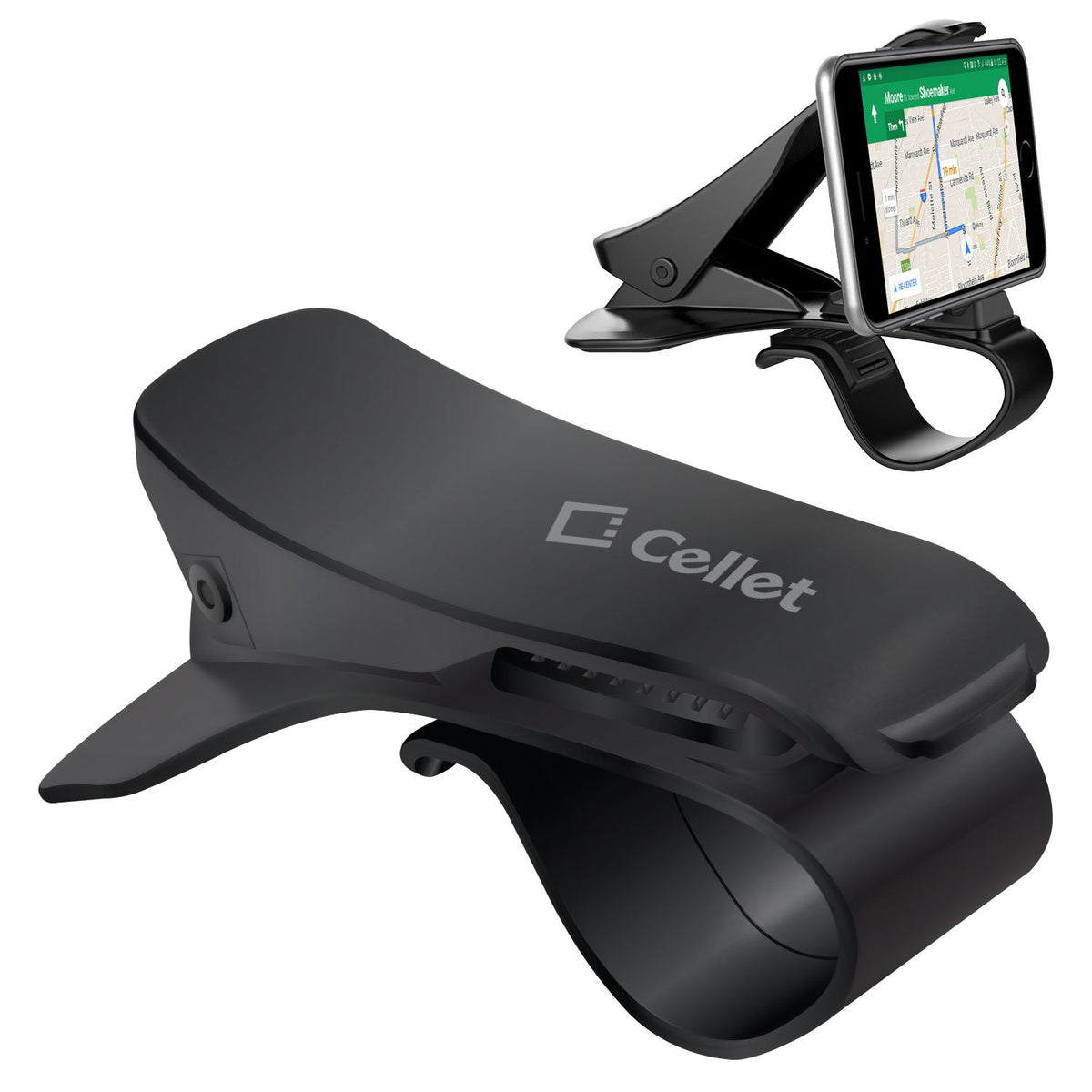 Cellet Dashboard Cell Phone Holder Clip On Mount Compatible To Apple Iphone 11 Pro Max 11 Xr Xs Max Samsung Note 10 10+ 9 Galaxy