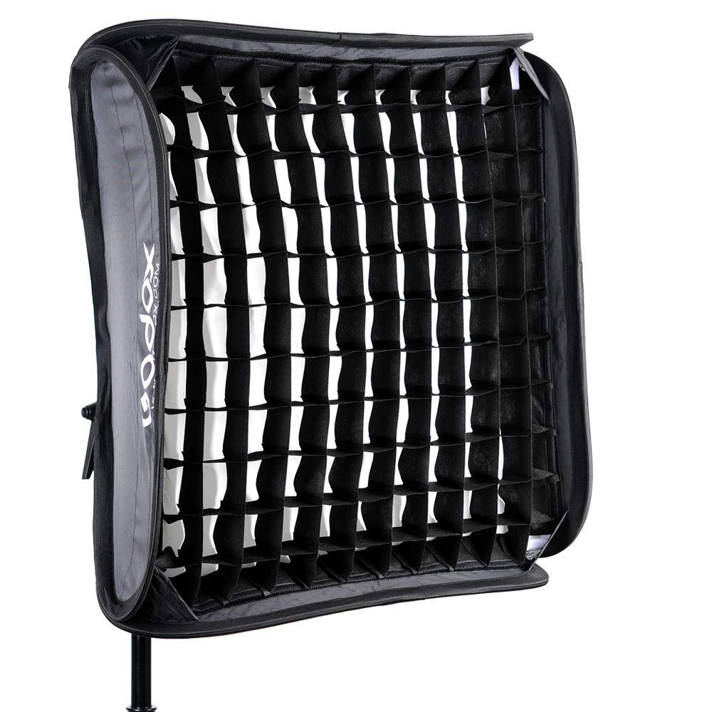 GODOX Foldable Flash Softbox Kit S2 S-Type Speedlite Bracket Bowens Mount Metal Black 24x24inch 60x60cm