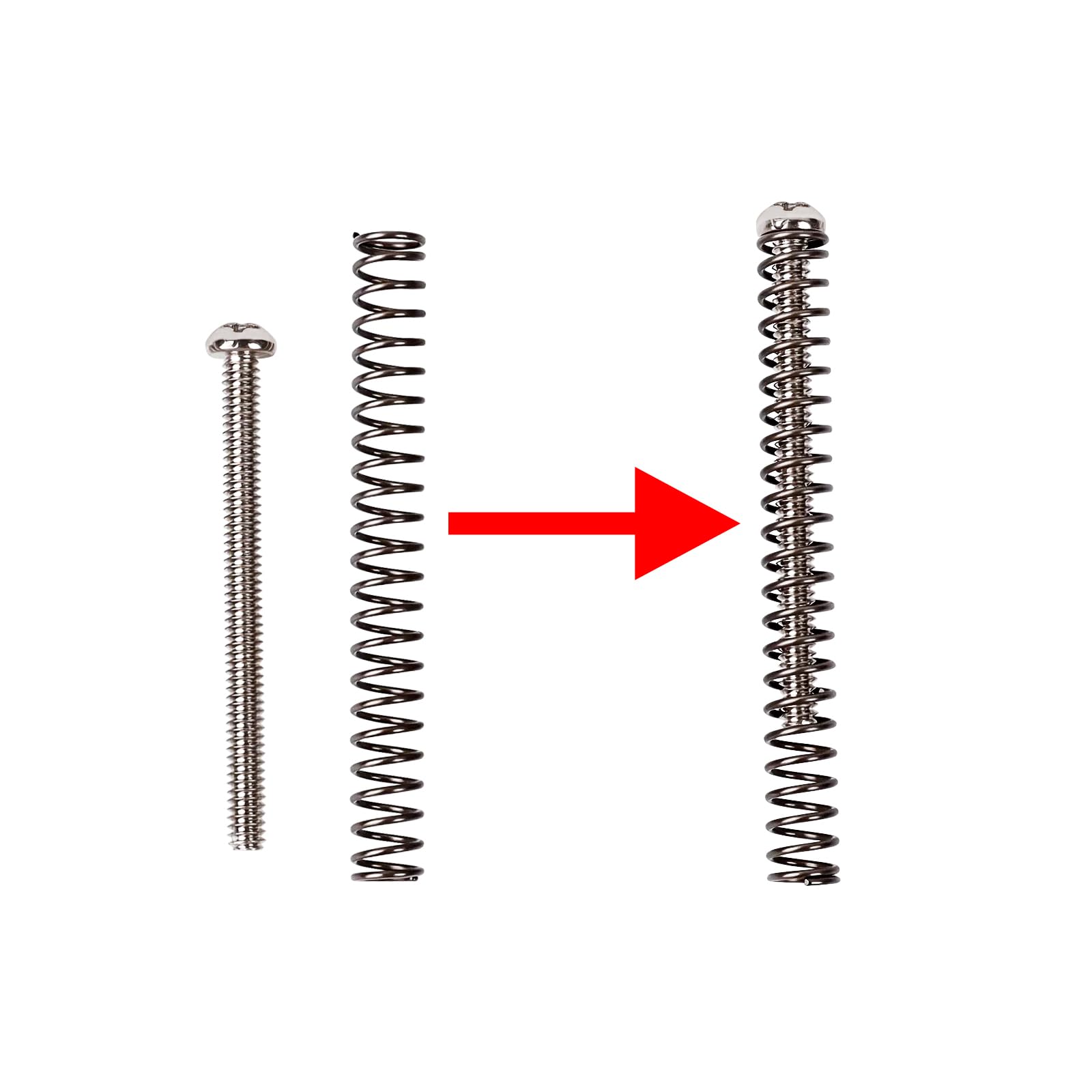 Banworks Usa/Imperial Thread Guitar Humbucker Pickup Screw Vintage Phillips-Head Humbucker Pickup Height Screws With Springs For