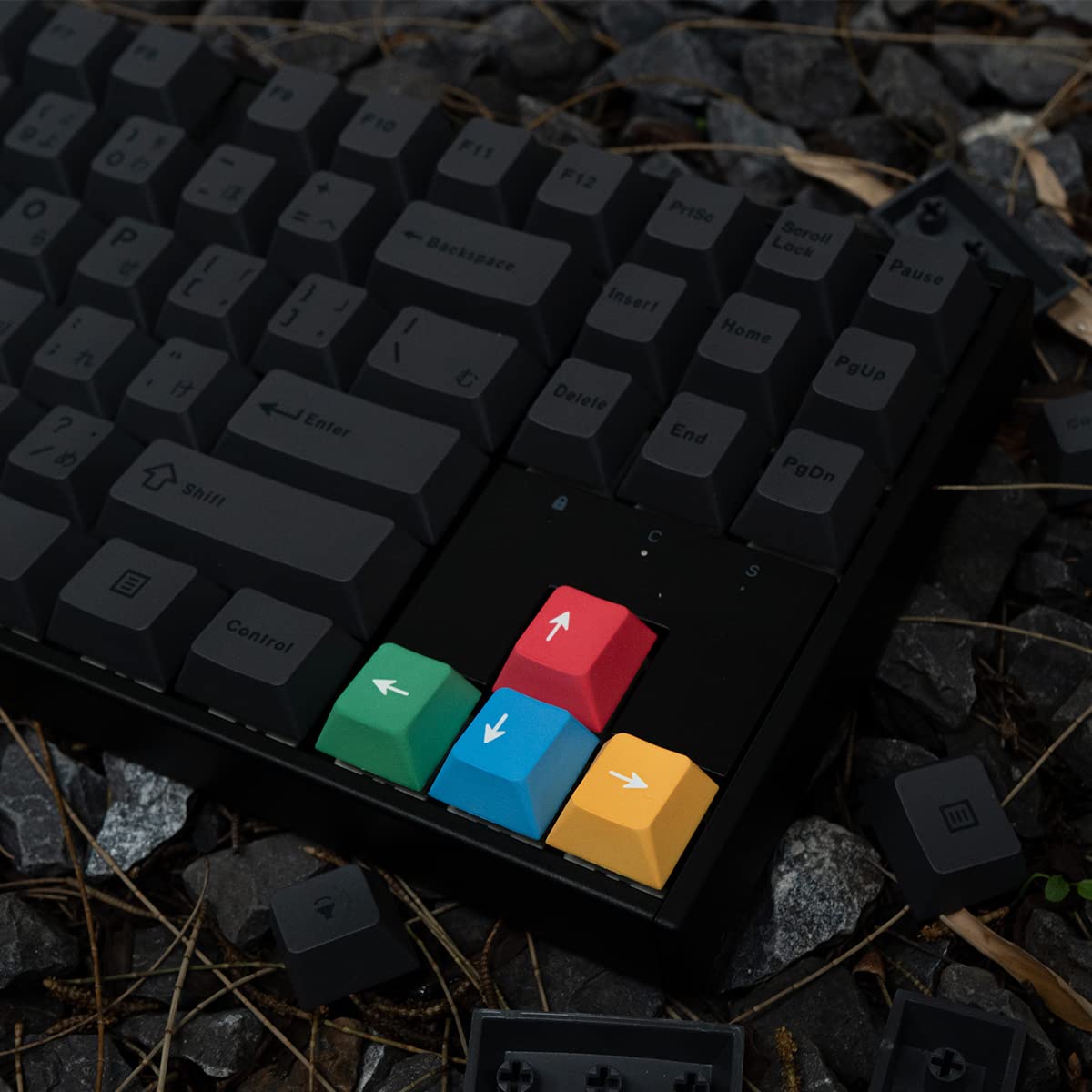 Mintcaps Pbt Gray Japanese Keycaps Cherry Profile Retro Dye Sub Keycaps Set 130 Keys Custom Keyboard Keycaps For 60% 65% 70% 75%