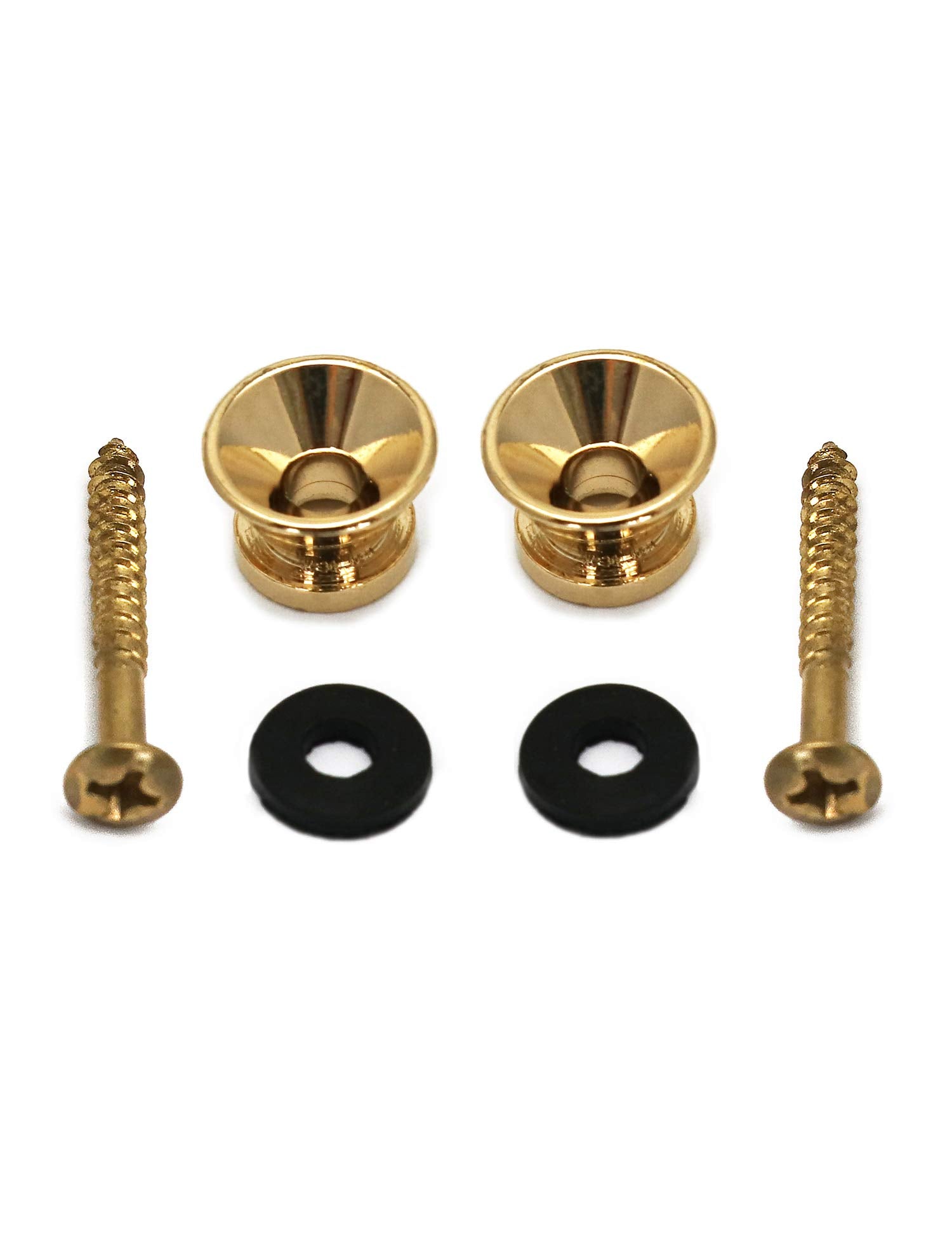 Metallor Guitar Strap Buttons End Pins Locks Metal With Mounting Screws And Washers For Electric Guitar Bass Acoustic Guitar Uku