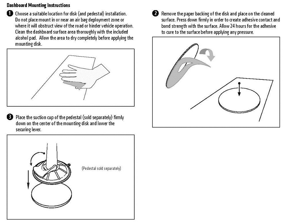 Arkon Apvhb20 90Mm Extra Strength Adhesive Mounting Disk For Car Dashboards