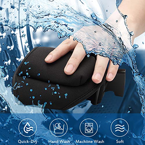 2 Pieces Mic Belt Pack Fitness Instructor Microphone Belt Pouch Carrier Holder Adjustable Waist Bag Neoprene Sweat Absorbent Belt For Theater, Speakers Classic Black