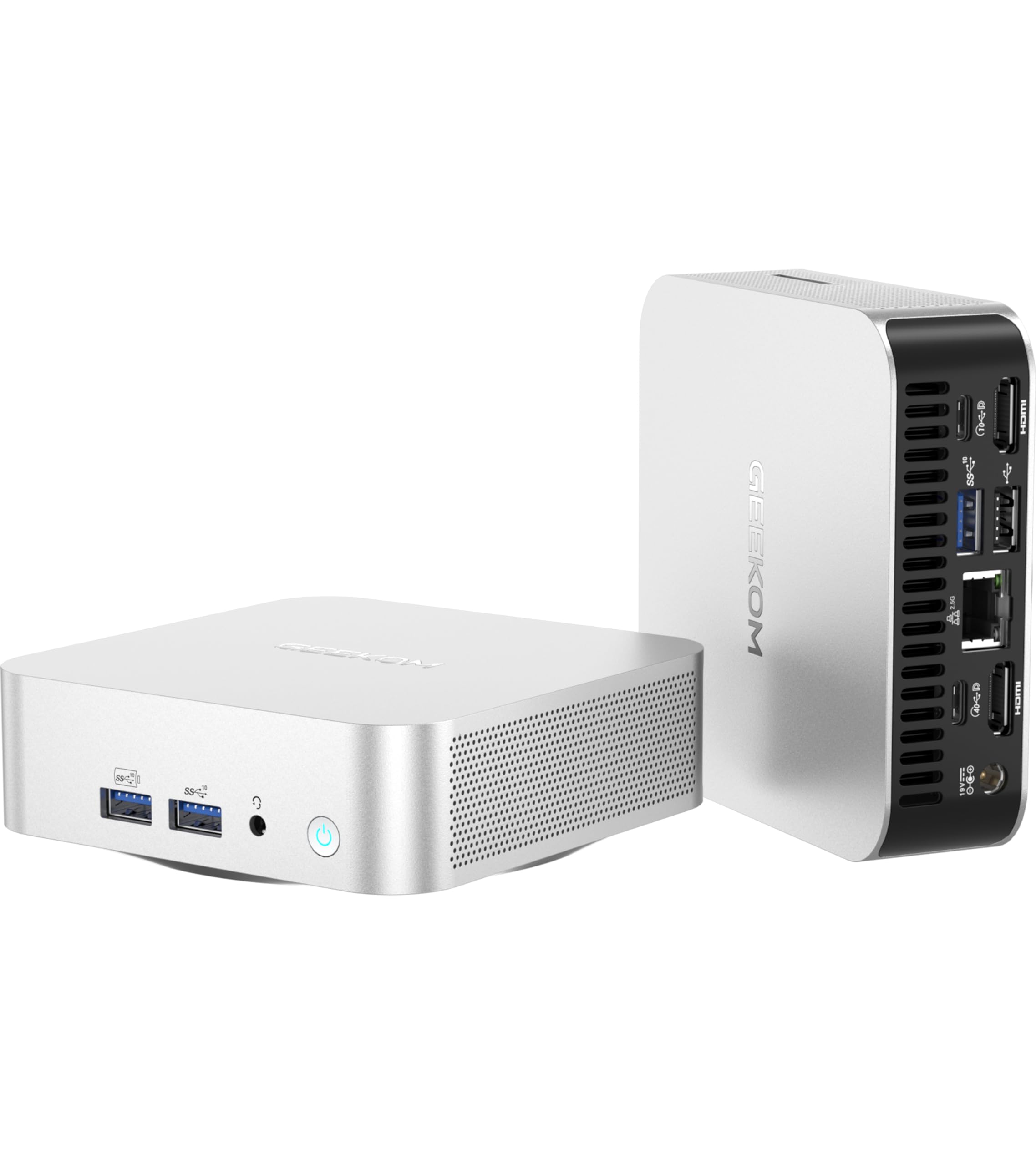 GEEKOM A6 Mini PC with AMD Ryzen 7 6800H, 16GB DDR5 RAM 512GB M.2 NVMe SSD, Radeon 680M, Compact Aluminium Design Windows 11 Des