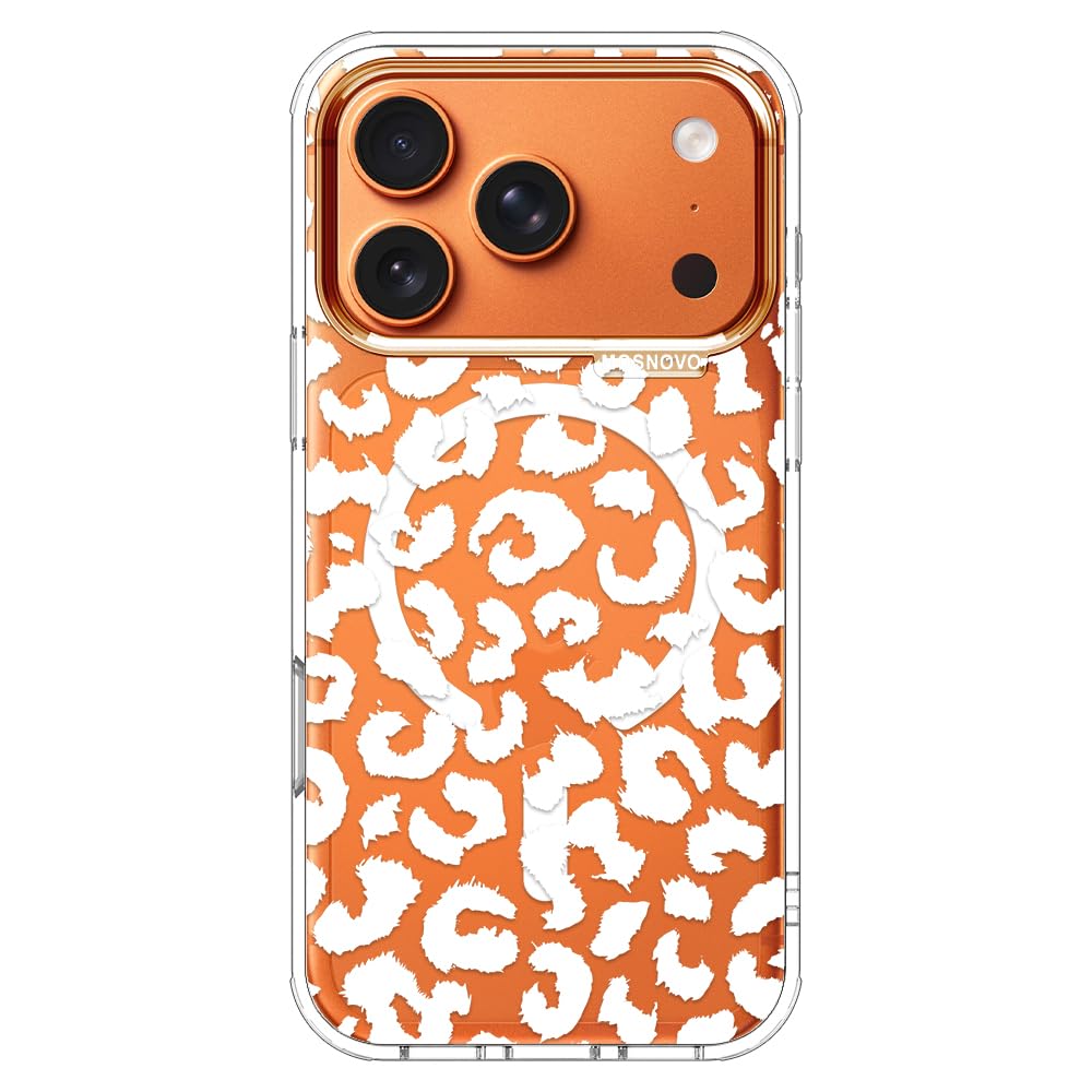 MOSNOVO for iPhone 17 Pro Case | Compatible with Magsafe | Military Grade 6.6ft Drop Tested | Camera Control | Clear with White 
