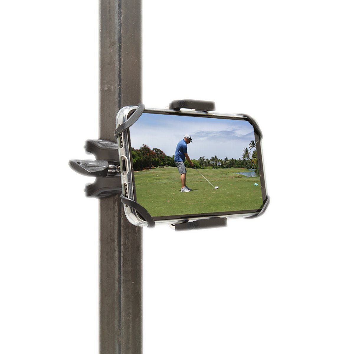 Golf Gadgets�   Swing Recording System | Golf Cart Or Pull Cart Mount For Smartphone. Compatible With Iphones, Samsung Galaxy, Htc, Any Phone. (Bar Mount)