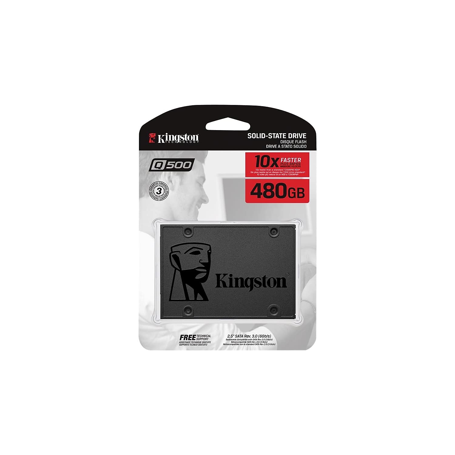 Kingston Sq500S37/480G 480Gb Q500 Sata3 2.5 Ssd