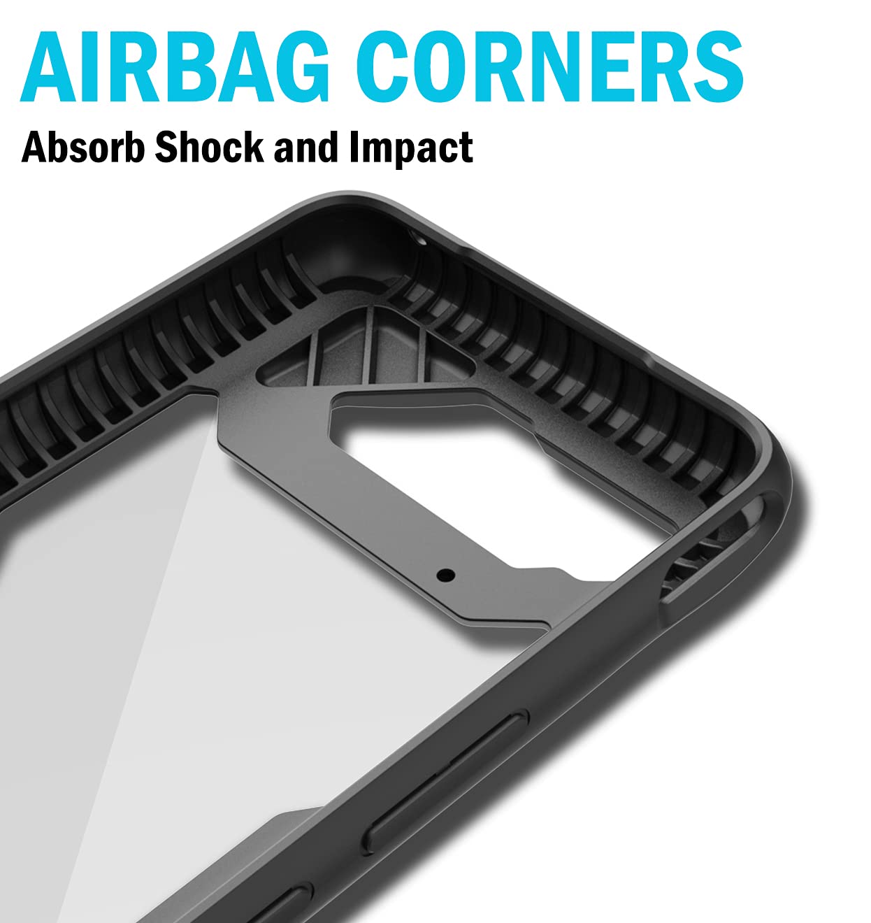 Nakedcellphone Showcase Series Compatible With Asus Rog Phone 5 / Rog 5 Pro/Rog 5 Ultimate Case, Matte Black Rugged Tpu Rubber H