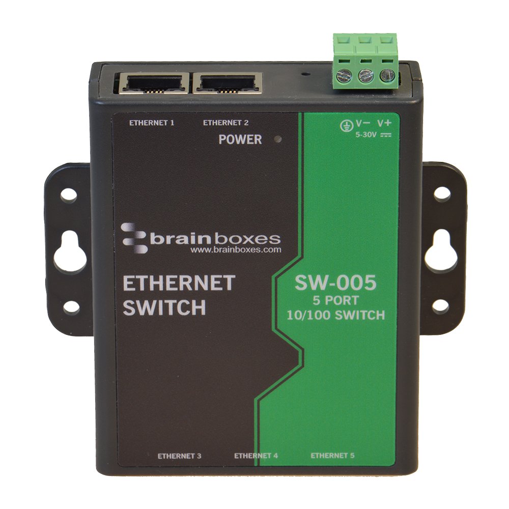 Brainboxes Switch   5 Ports   Din Rail Mountable (Sw 005)