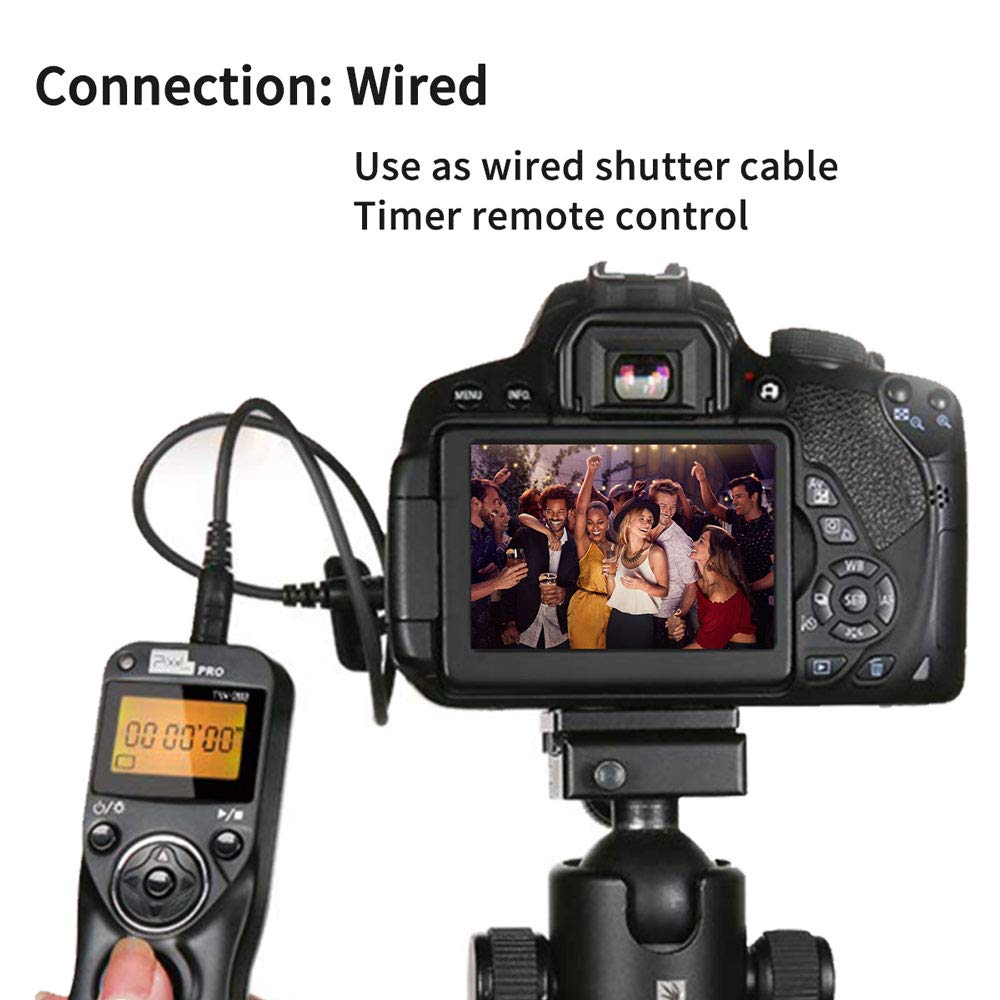 Wireless Remote Shutter Release Cable Wired Timer Remote Control Tw-283Dc0 Compatible For Nikon D850 D810 D800 D700 D500 D300 D3