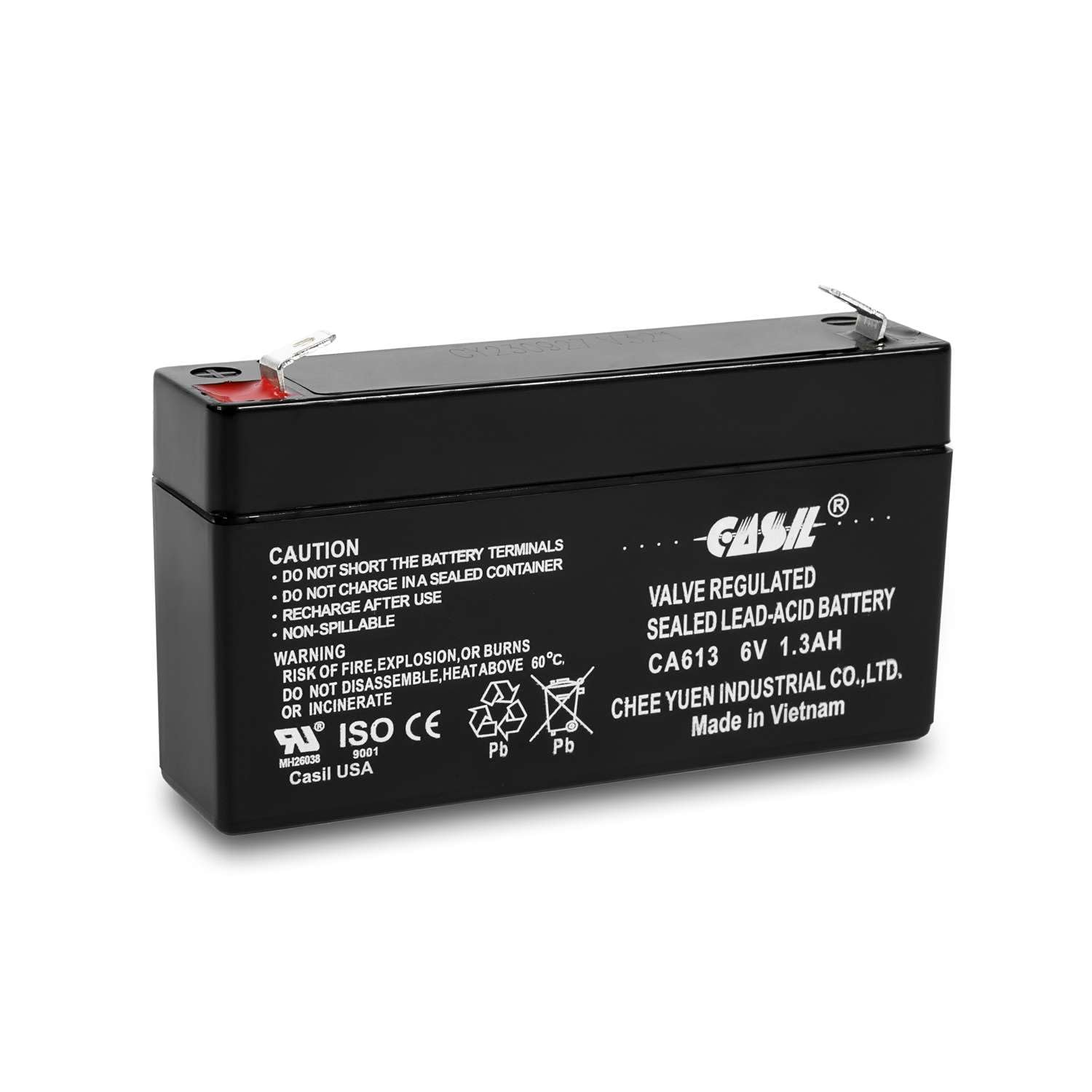 Casil 6V 1.3Ah Replacement Battery Compatible With Ge Interlogix 60 914 Ge Simon 3 & Ge Xt Panel