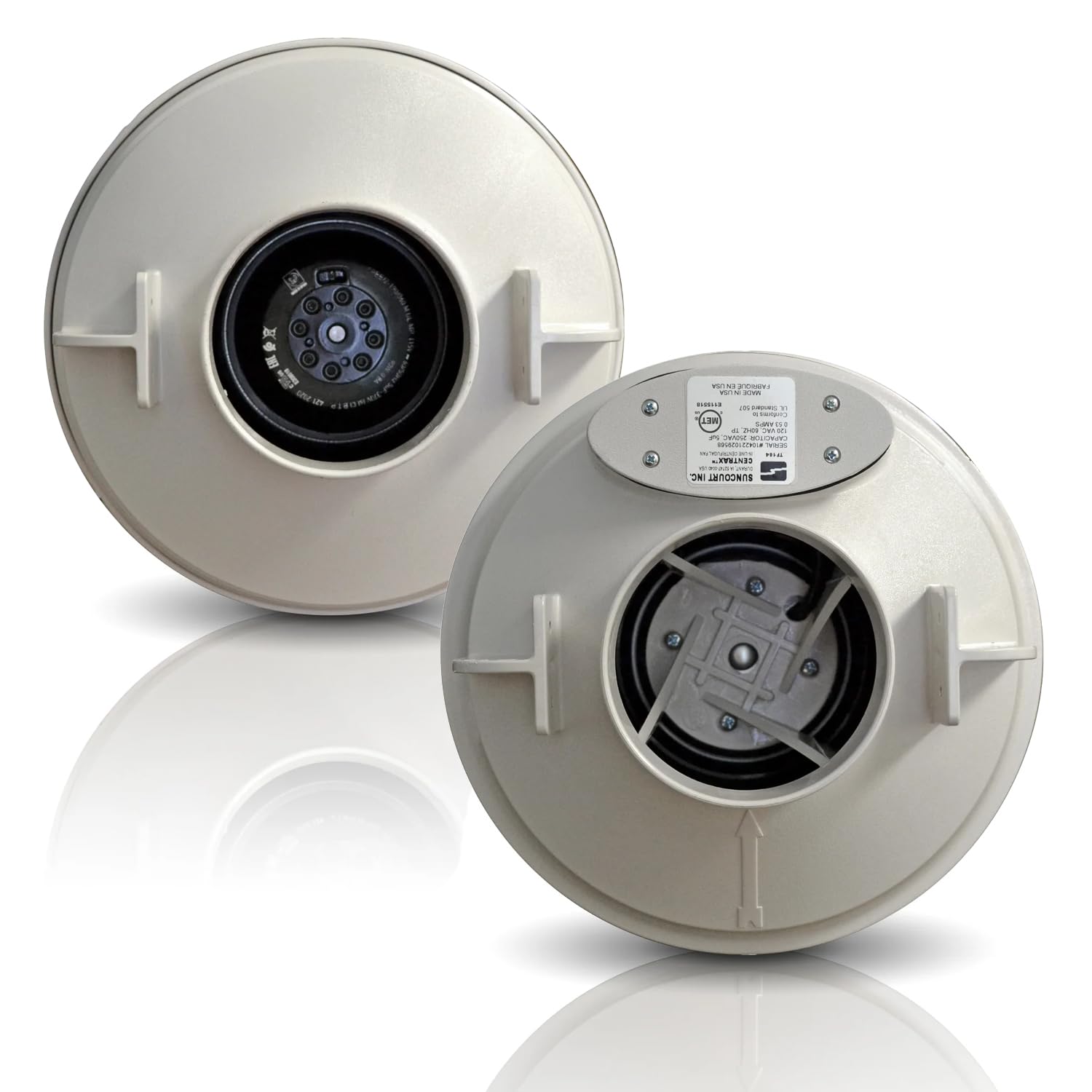 Suncourt Centrax Rdk04 3 Radon Fan Mitigation Kit, Indoor And Outdoor Installation, Inline Centrifugal Fan With Rubber Couplers