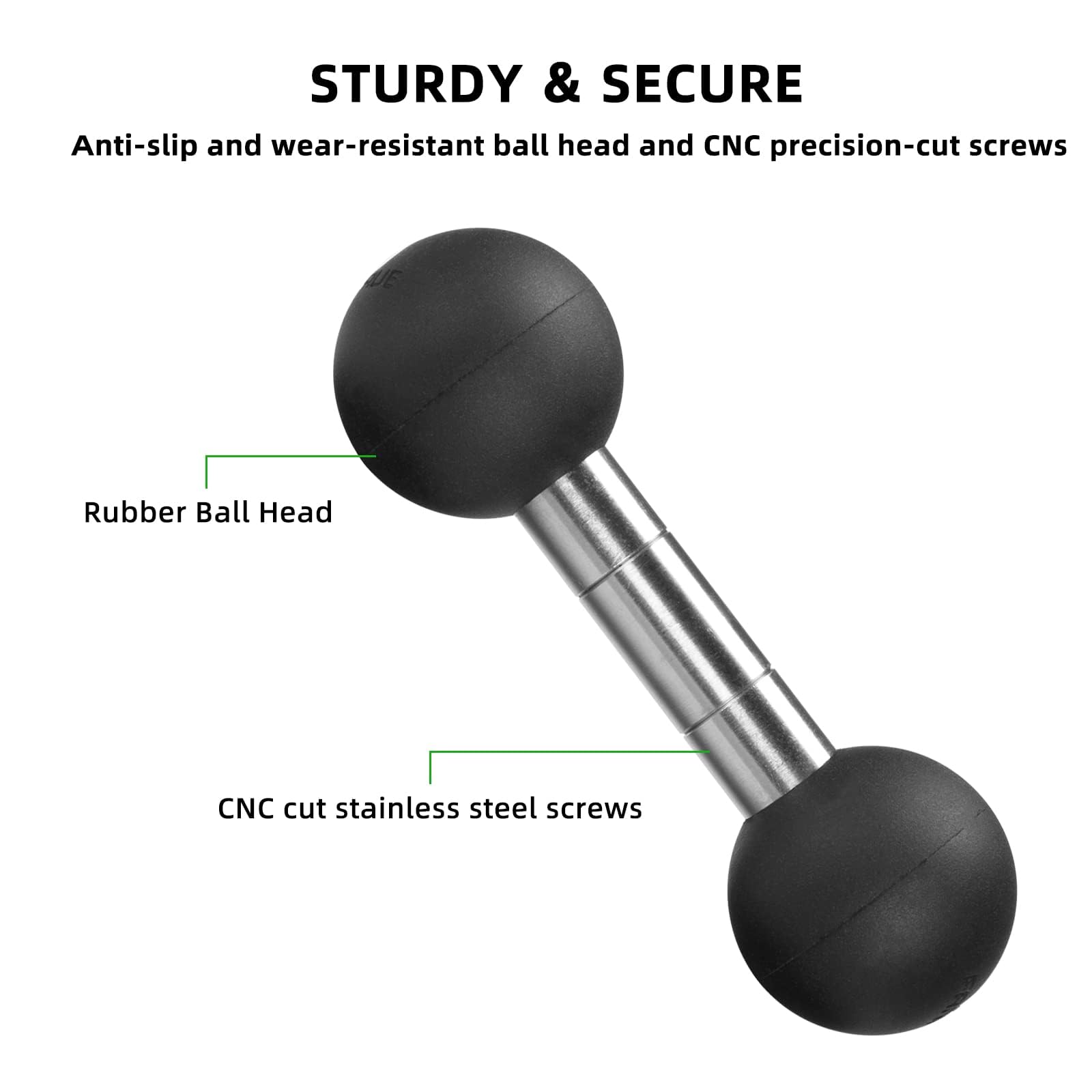 Fanaue Double Ball Adapter 1'' Ball Header Connecting Rod Length Is 1.3'', Suitable Da 60 Da 90 Da 150 Or Other Devices Compatib