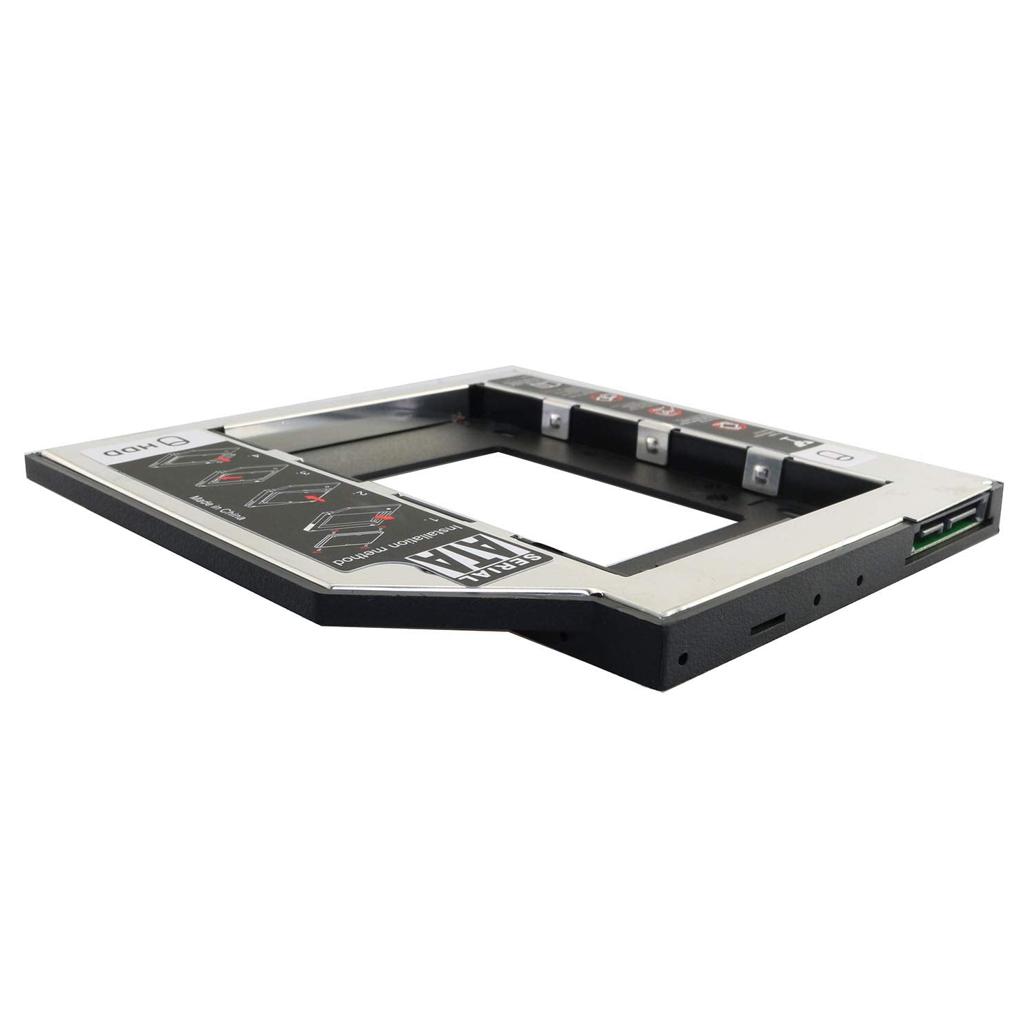 Rlecs Hdd Ssd Caddy Adapter Sata 3.0 Interface Laptop Hard Disk Holder 9.5Mm Hard Drive Mounting Bracket For Cd Dvd Rom Optical Bay 2.5 Inch