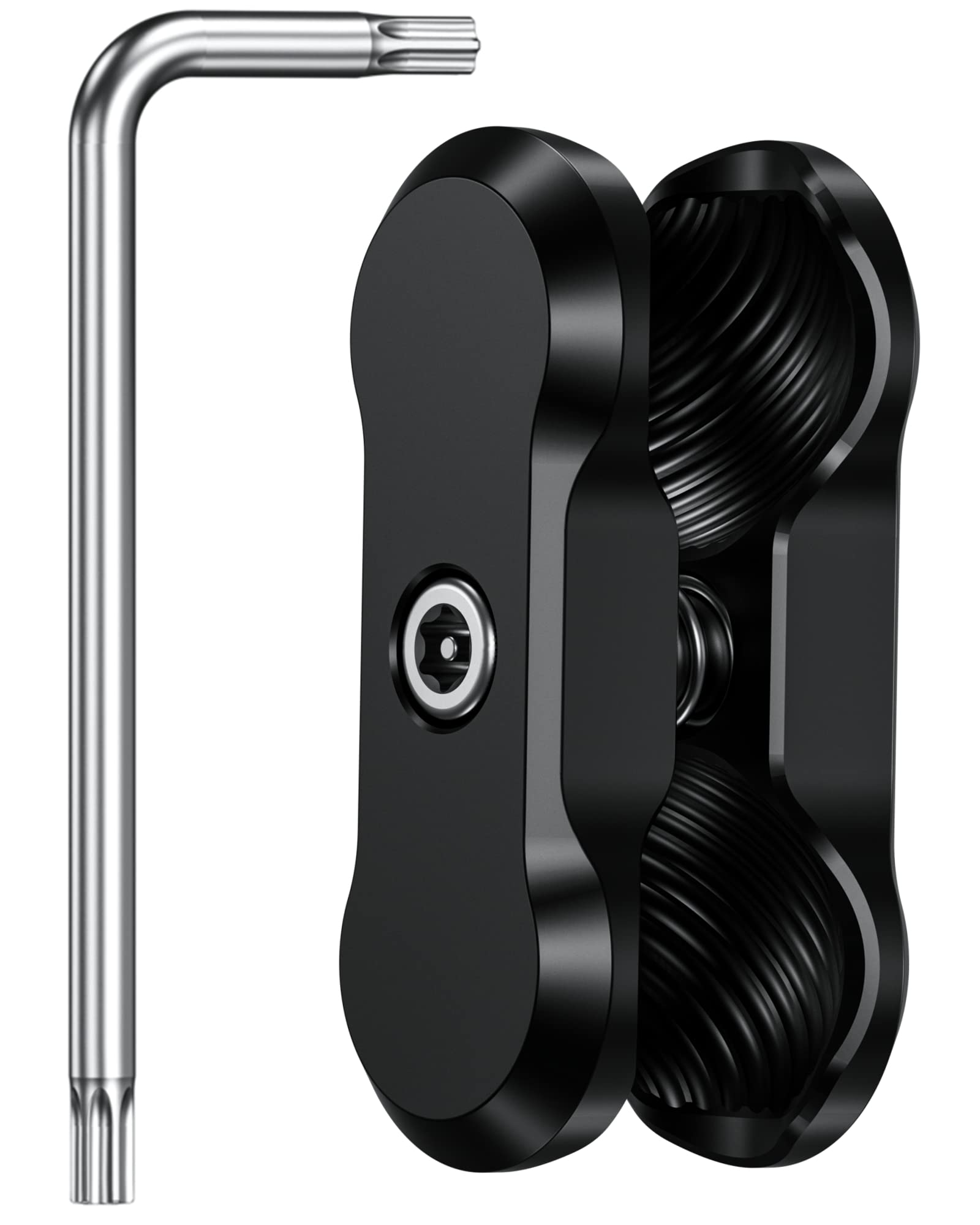 Brcovan Aluminum Alloy Anti Theft Double Socket Arm Compatible With Ram Mounts B Size 1'' Ball Components & Bike Motorcycle Phone Mount Holder With 1'' Ball Adapter