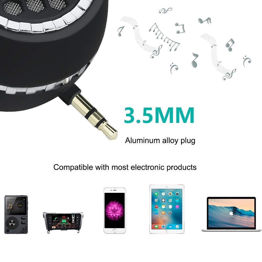 Intsun Mini Portable Speaker, 3W Mobile Phone Speaker With Clear Bass, 3.5Mm Aux Interface, Plug And Play For Iphone, Smartphone, Ipad, Computer