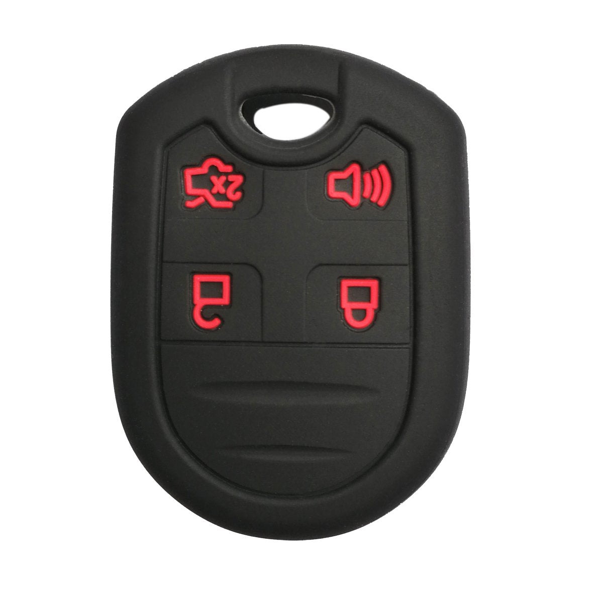 Coolbestda Rubber 4Buttons Key Fob Cover Remote Case Keyless Protector Jacket For Ford F150 F 150 F250 F350 Mustang Fusion Explo