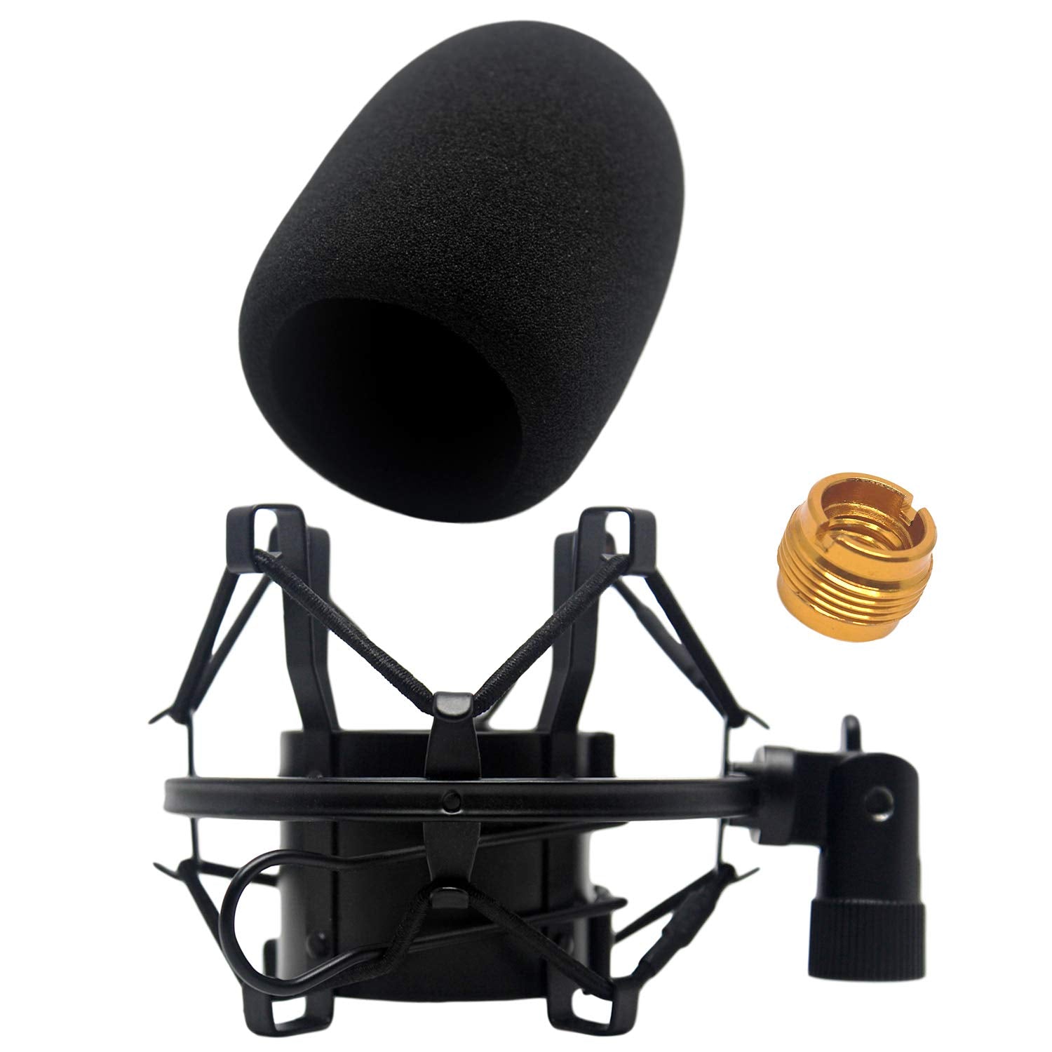 At2020 Foam Windscreen With Shock Mount By Vocalbeat   Mount Made From Quality Materials To Eliminate Vibrations   Acoustic Foam
