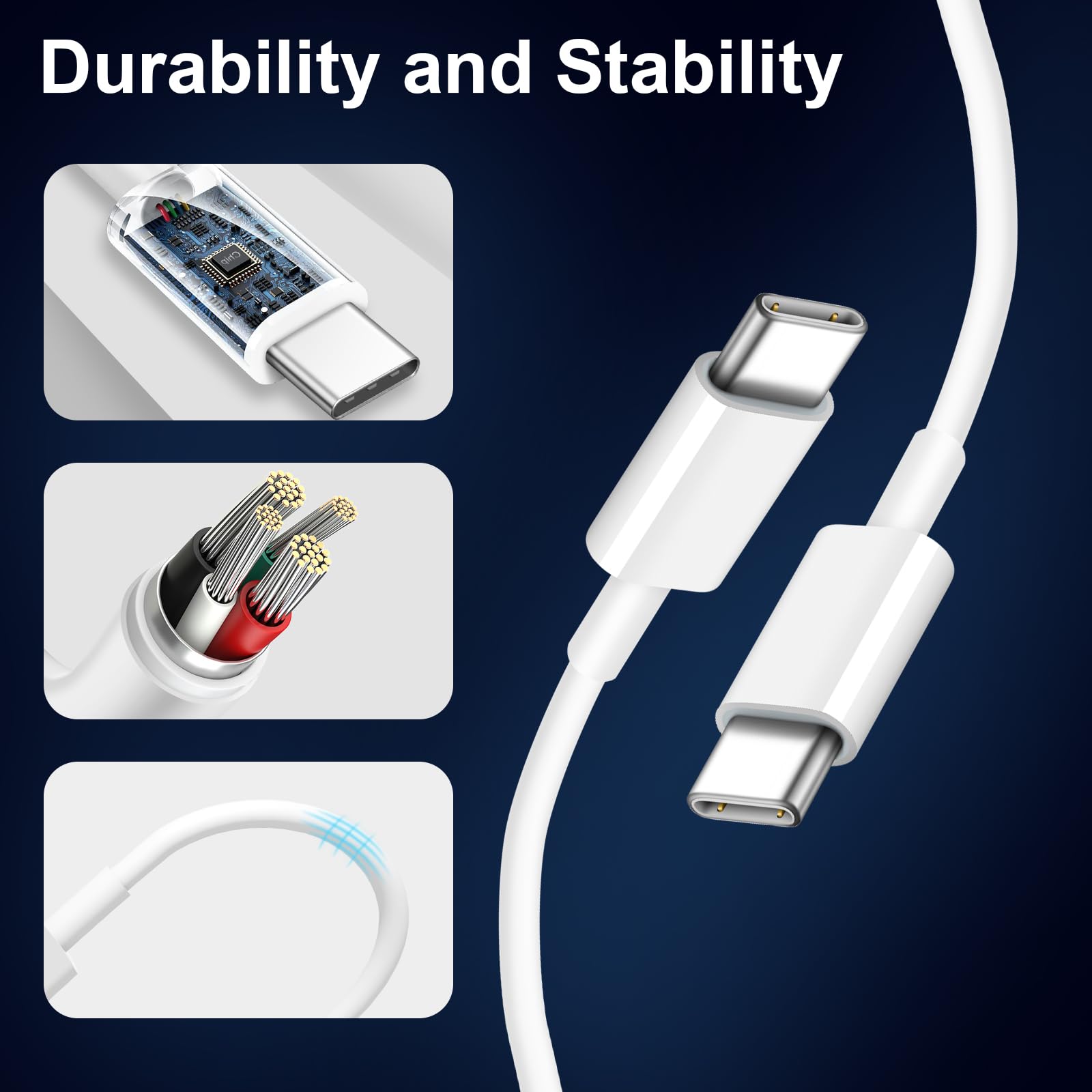 Usb C Car Charger For Iphone 16 15, [Apple Mfi Certified] 43W Fast Charging Usb C Car Charger With 3.3 Ft Usb C To Usb C Cable,