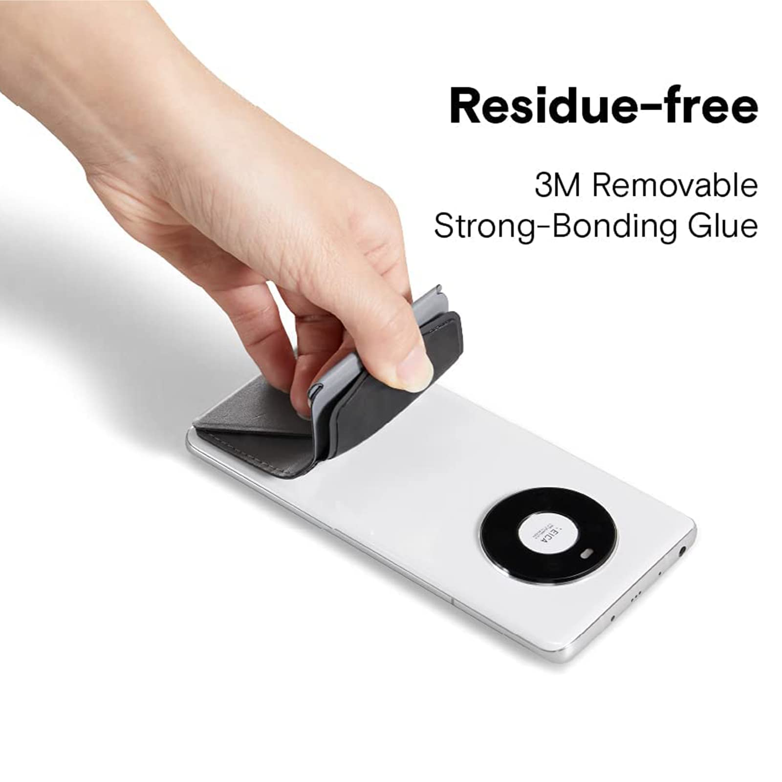 Moft Phone Stand With 3M Adhesive For Android, Iphone And Most Smartphones, 2 Viewing Angles, Slim Wallet Stand (Starry Grey)