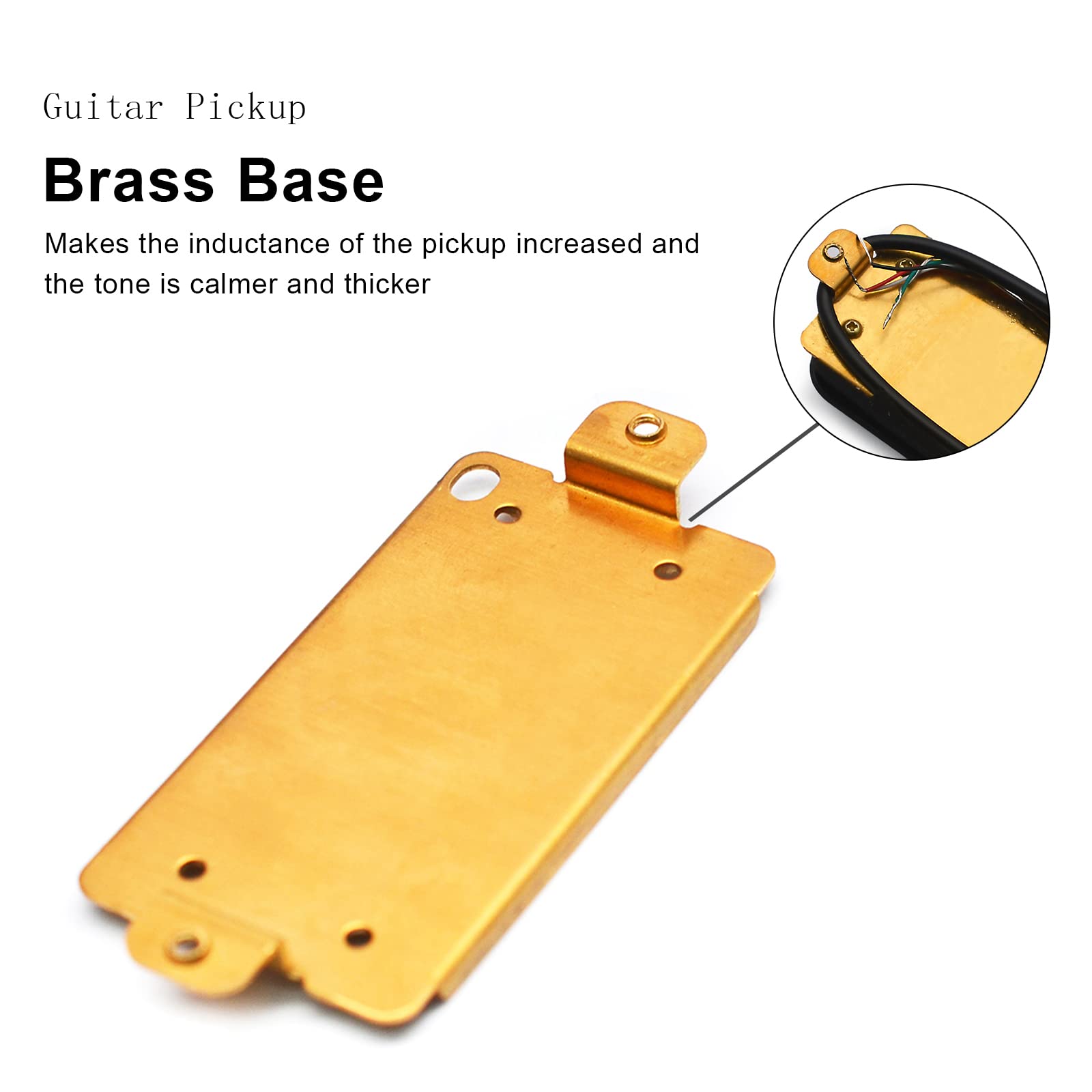 Saphue Electric Guitar Humbucker Dual Rail Guitar Bridge Pickup With 57Mm Steel Pole Black