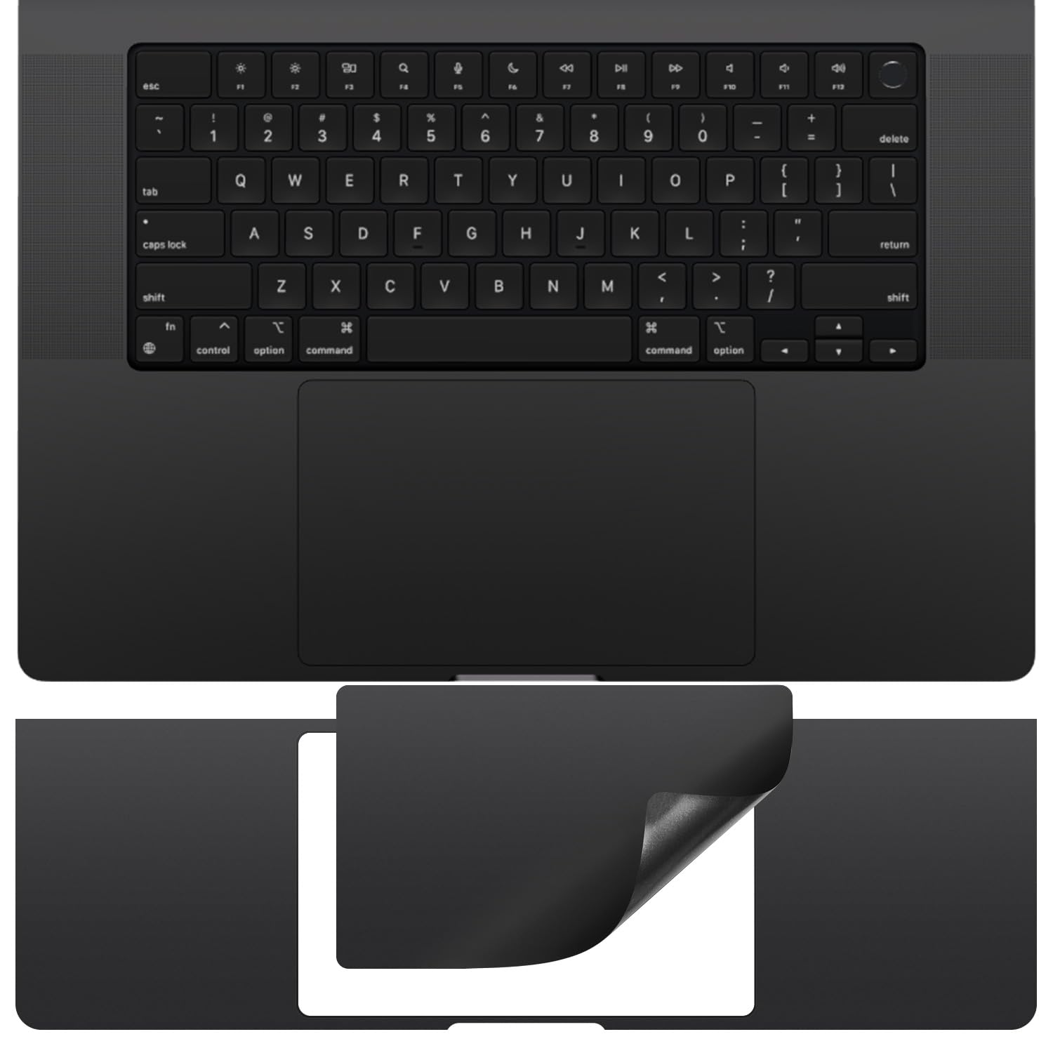 Casebuy Palm Rest Protector Vinyl Skin Sticker For 2023 M3 Pro/Max Macbook Pro 16 Inch A2991 With Touch Id Scratch Resistant Wri