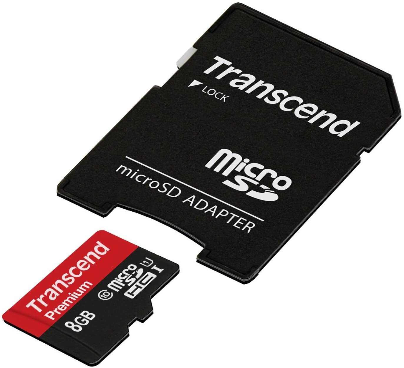Transcend 8 Gb Microsdhc Class 10 Uhs 1 Memory Card With Adapter (Ts8Gusdu1)