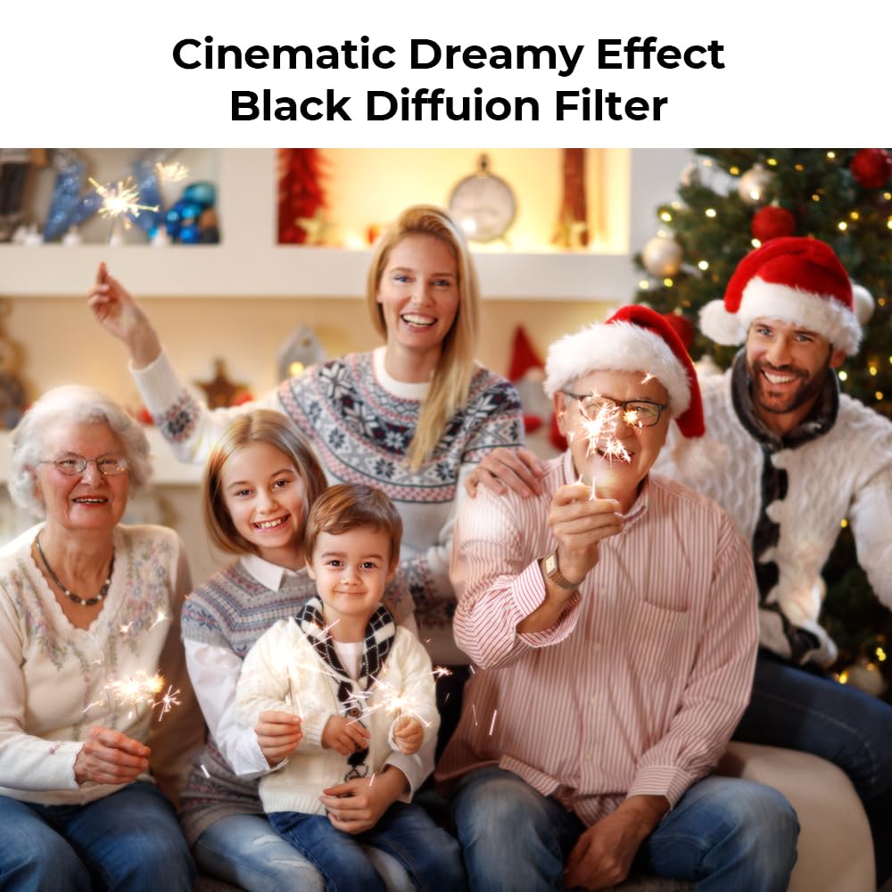 K&F Concept 43Mm Black Diffusion 1/8 Filter Mist Cinematic Effect Lens Filter With 28 Multi Layer Coatings Waterproof/Scratch Re