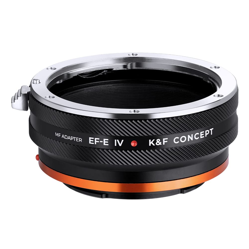 K&F Concept Lens Mount Adapter Eos Nex Iv Iv Manual Focus Compatible With Canon (Ef/Ef S) Lens And Sony E Mount Camera Body, Not Auto Focus