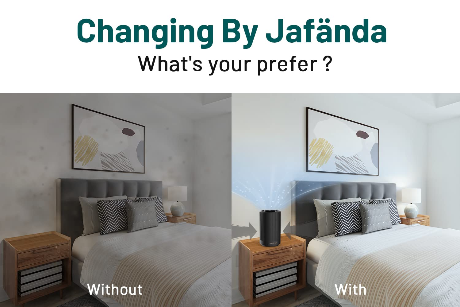 Jafanda Air Purifiers For Home Bedroom, True Hepa 13 Coverage 450 Sqft,22 Db Portable Air Cleaner,Effectively Remove Pollen Dust
