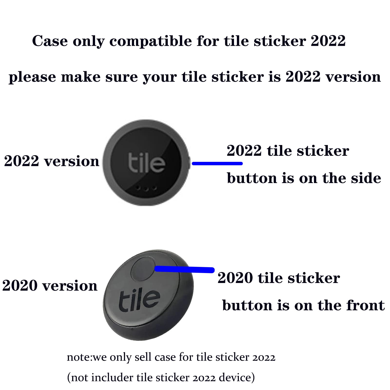 Case For Tile Sticker (2022) 2 Pack. Small Bluetooth Tracker Cover, Protective Holder For Remote Finder And Item Locator, Pets D