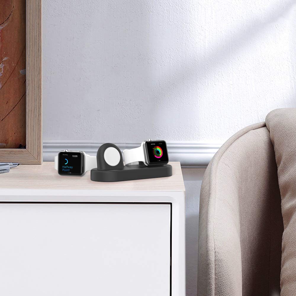 Delidigi Dual Charger Stand Holder Compatible With Apple Watch Ultra 3/2/1, Se 3/2/1, Series 11 10 9 8 7 6 5 4 3 2 1 (49/46/45/4