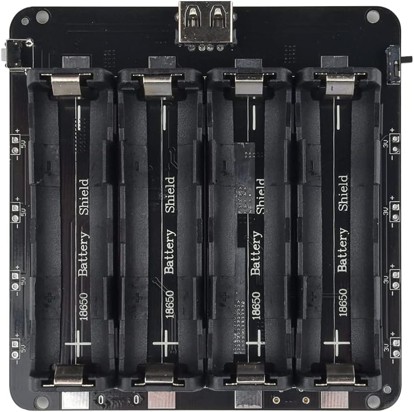 Diymore 1865O Battery Holder Four Li Ion V9 Battery Shield Micro Usb 5V/3A 3V/1A Power Bank Battery Charging Module(4 Holders)